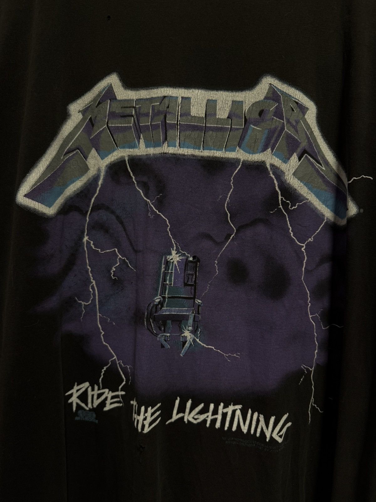 Vintage Vintage 1994 Metallica Ride The Lightning Band T-Shirt Large Size US L / EU 52-54 / 3 - 3 Thumbnail