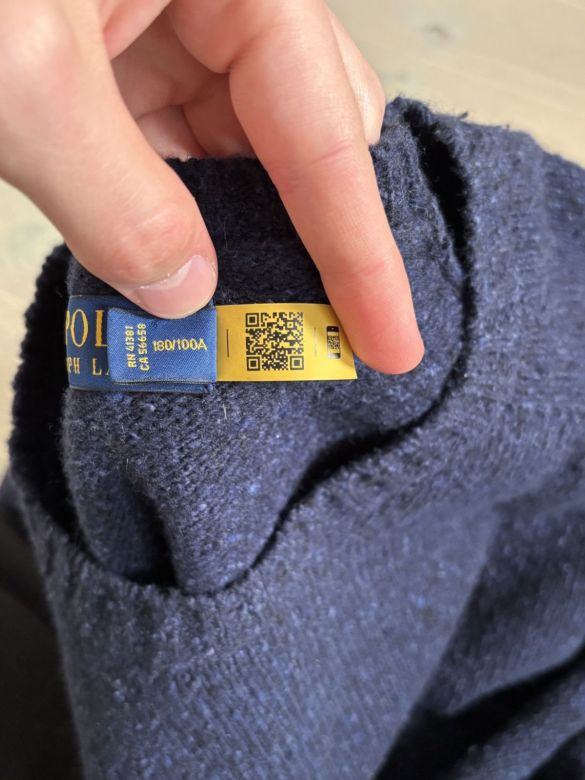 Polo Ralph Lauren Polo Ralph Lauren Navy Wool Sweater – Classic Fit Size US L / EU 52-54 / 3 - 8 Thumbnail