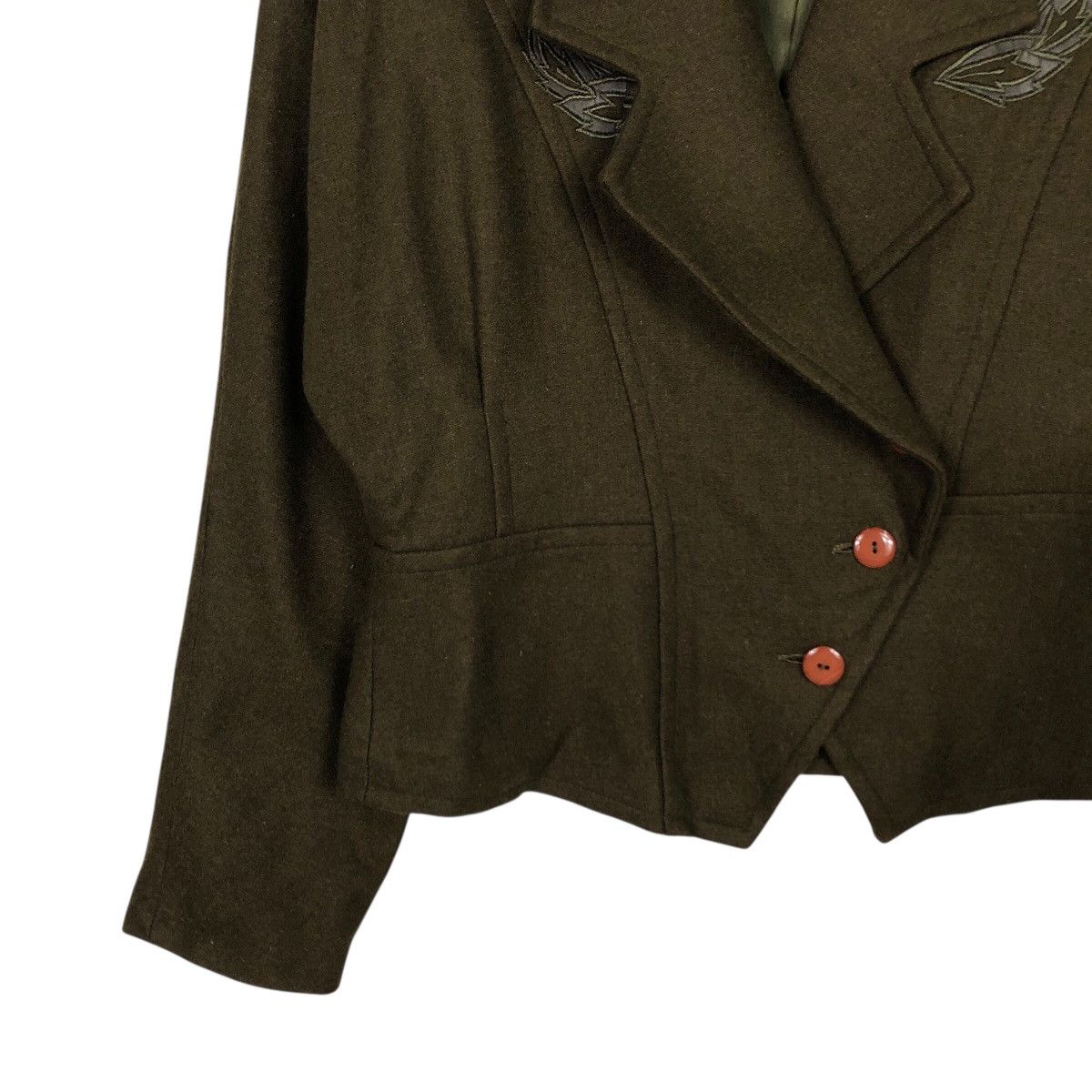Japanese Brand 📌Vintage Cropped Wool Jacket Double Collar Piccalo Conte Size US M / EU 48-50 / 2 - 5 Thumbnail