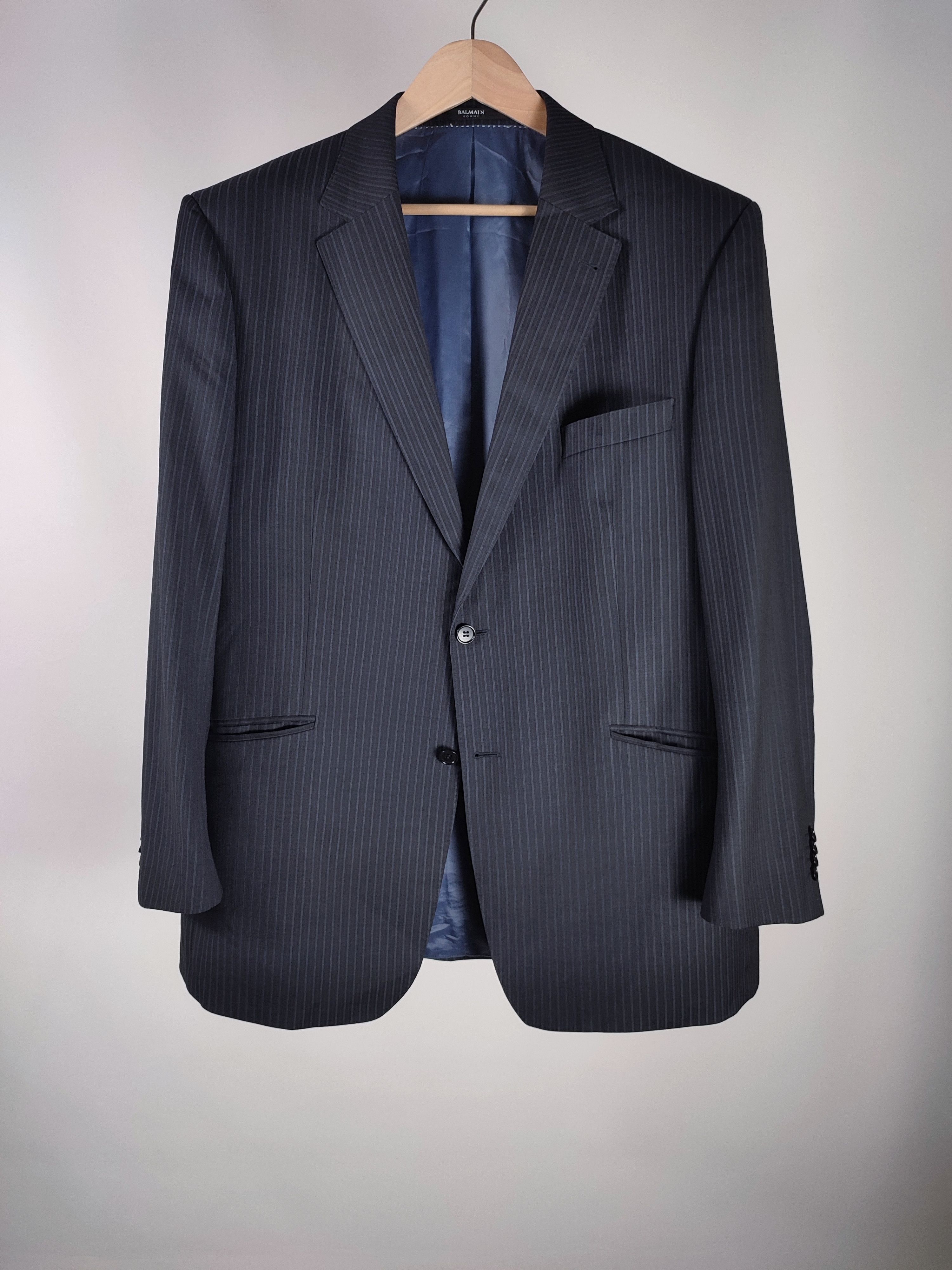 Balmain Vintage Balmain Stripe Long Blazer Size 48R - 6 Thumbnail