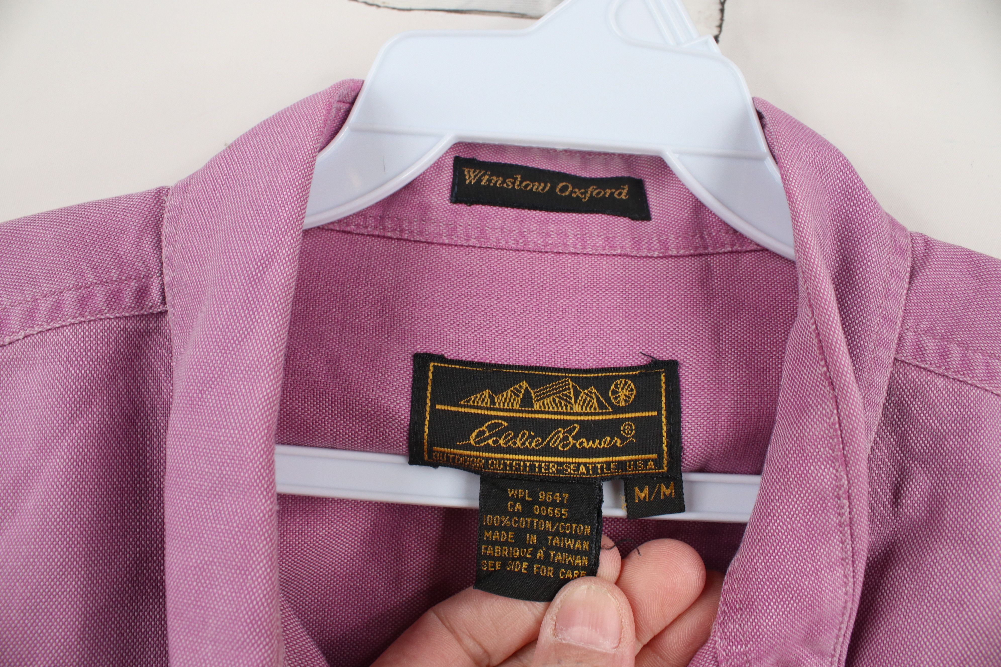 Eddie Bauer × Vintage Vintage 90s Eddie Bauer Winslow Oxford Button Down Shirt Size US M / EU 48-50 / 2 - 9 Thumbnail