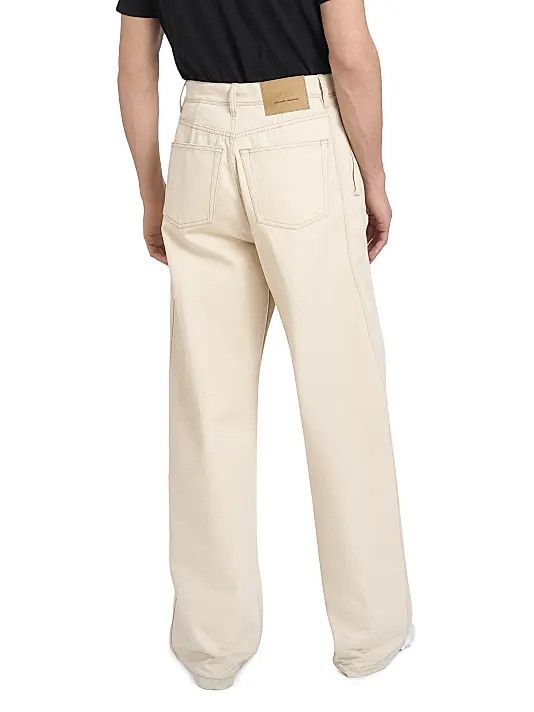 AMI os11x0226 Side Panel Wide-Leg Jeans In Ivory Size US 30 / EU 46 - 5 Thumbnail