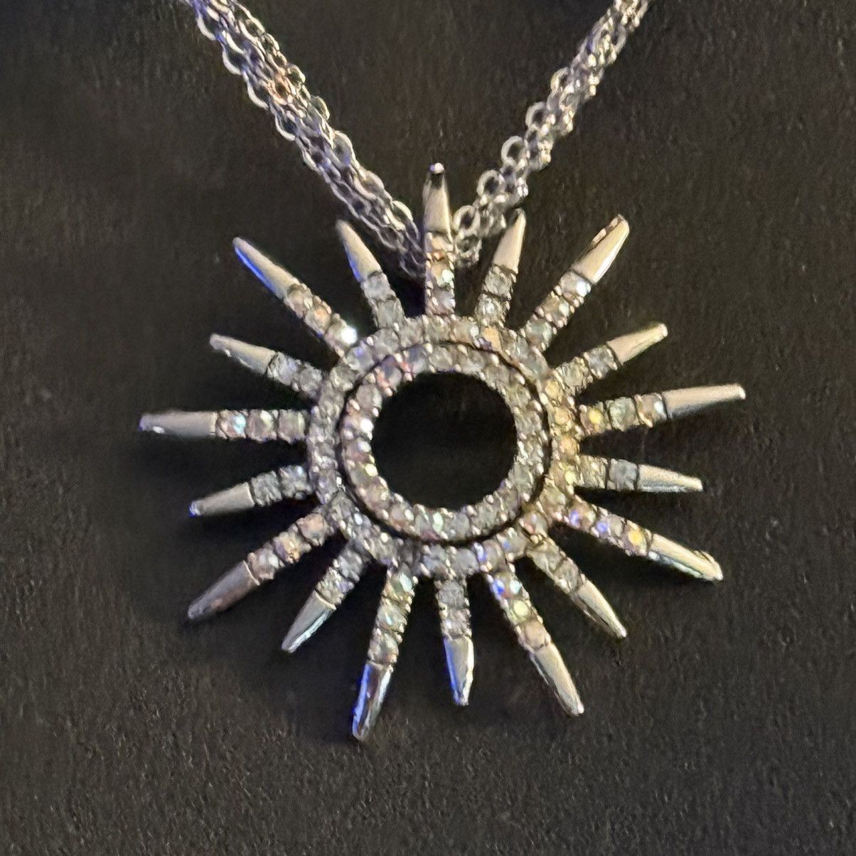 Other Silver tone AB sunburst pendant necklace Size ONE SIZE - 2 Thumbnail