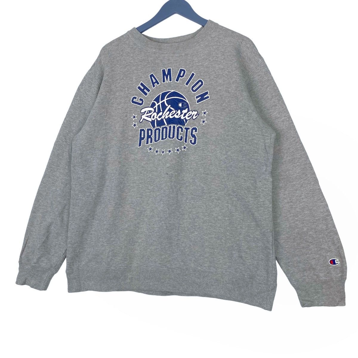 Champion × Vintage Vintage Champion Printed Crewneck Sweatshirt Gray Pullover Size US L / EU 52-54 / 3 - 2 Thumbnail