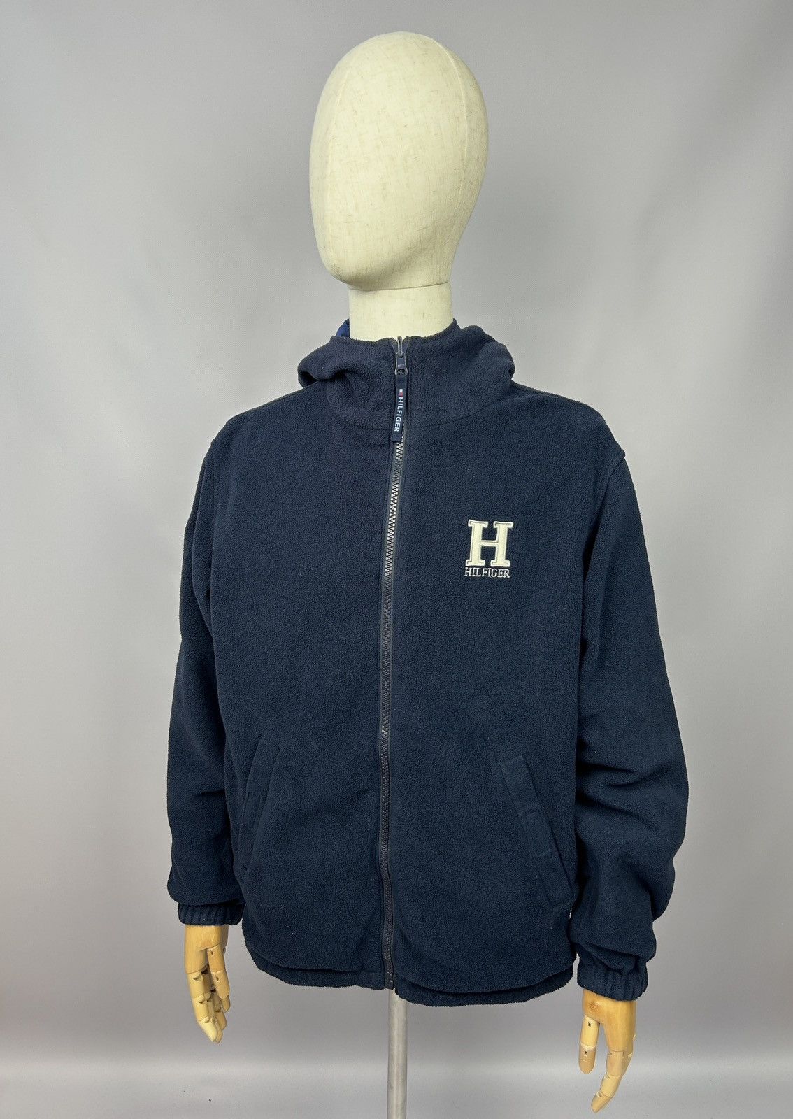 Tommy Hilfiger × Vintage Tommy Hilfiger Big Logo Reversible Vintage Fleece Jacket 90s Size US S / EU 44-46 / 1 - 11 Thumbnail