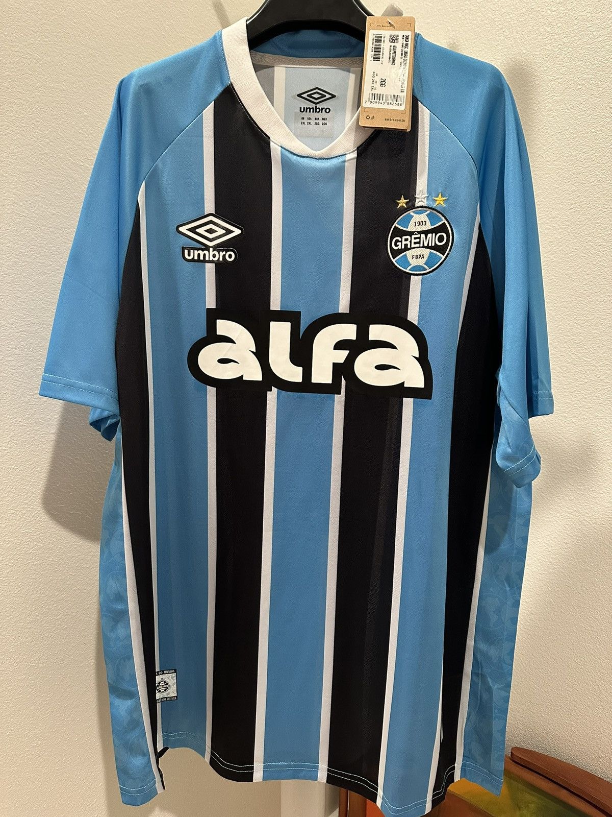 Umbro 2024-25 Gremio Miguel Monsalve Soccer Jersey Size US XL / EU 56 / 4 - 2 Thumbnail