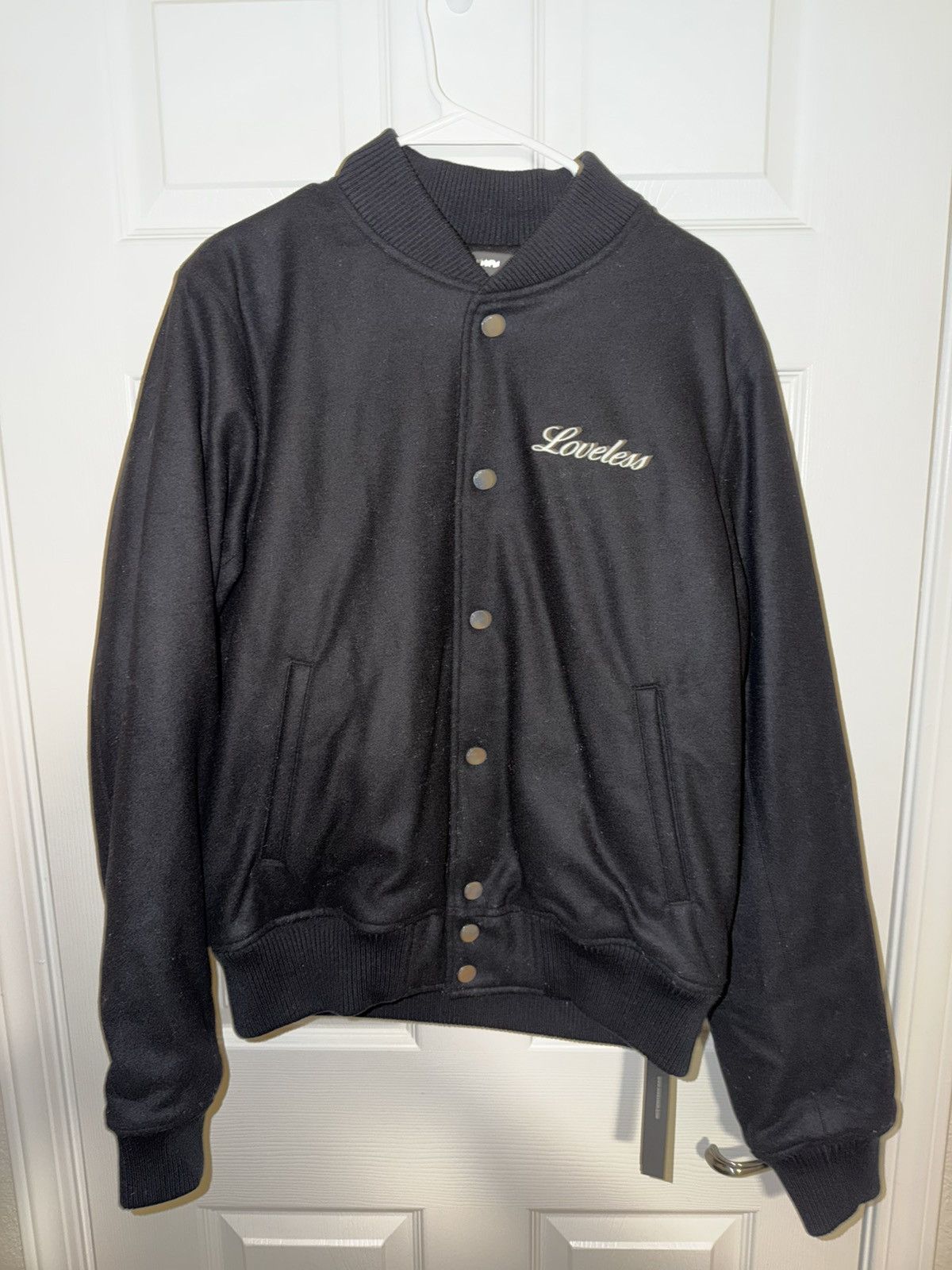 Amiri AMIRI Teddy Wool Baseball Jacket “Loveless” Black Size L Size US L / EU 52-54 / 3 - 2 Thumbnail