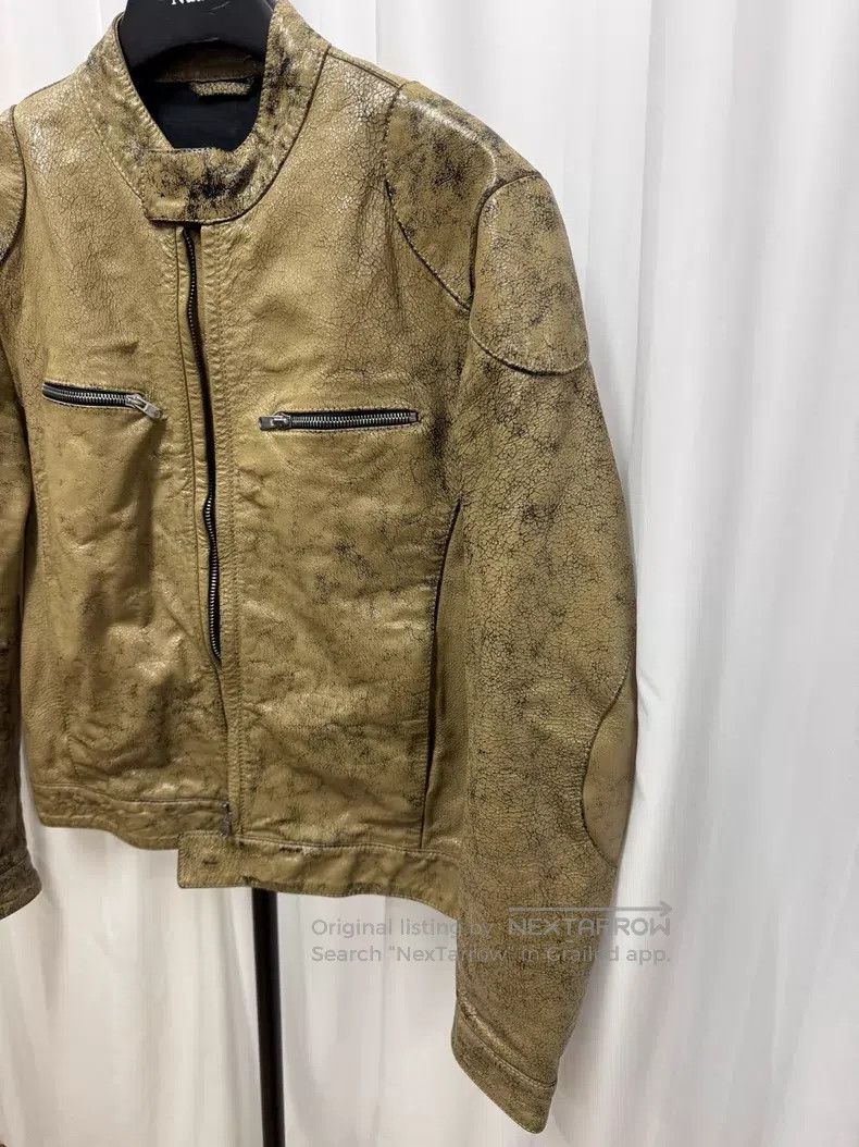 Maison Margiela Maison Margiela Leather Brushed Cracked Effect Biker Jack Size US M / EU 48-50 / 2 - 2 Thumbnail