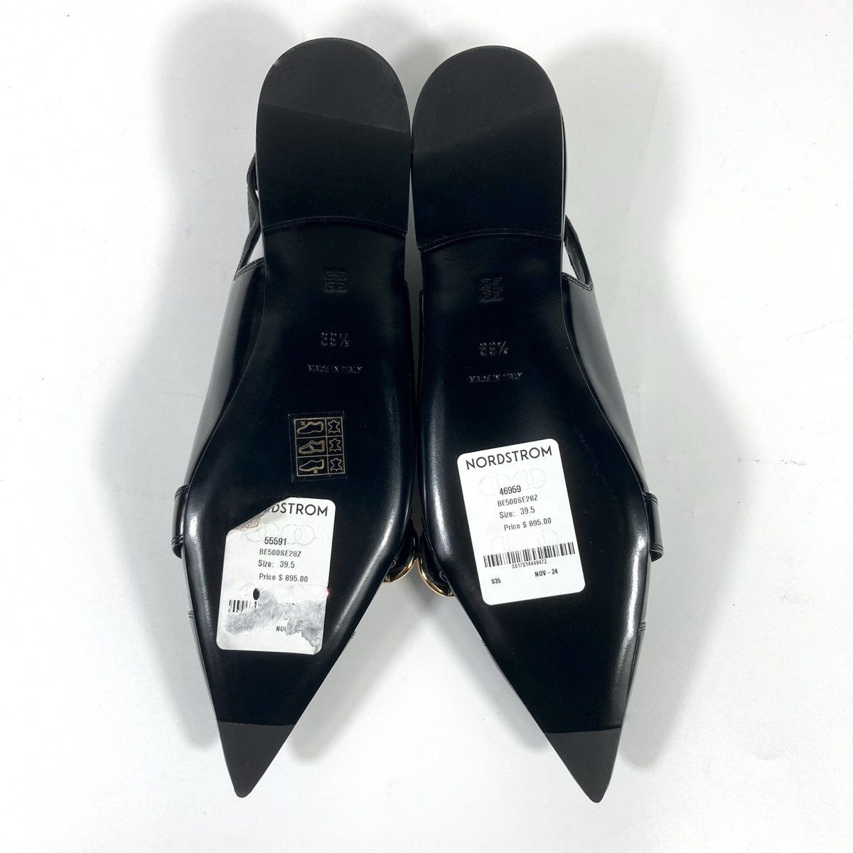Givenchy Givenchy Voyou Pointed Toe Slingback Ballet Flat Black 39.5 Size US 8.5 / IT 38.5 - 16 Thumbnail