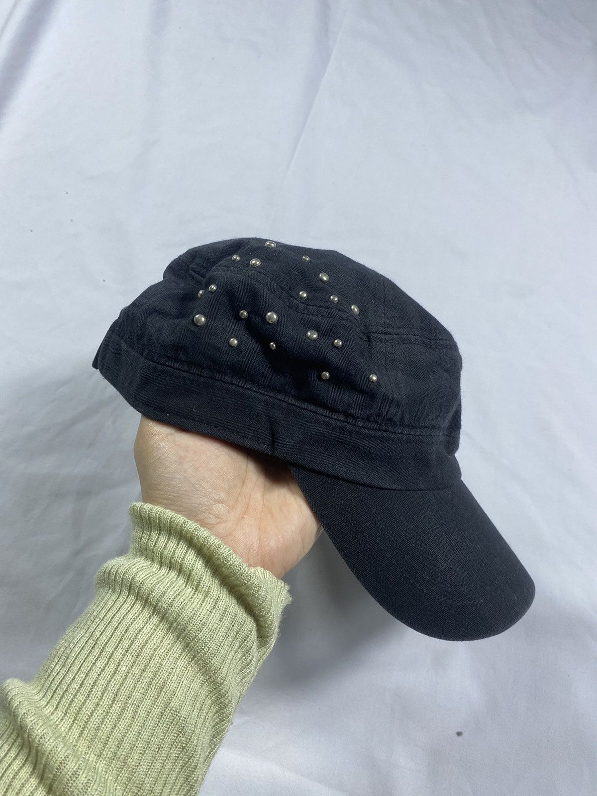 Japanese Brand Two Fold Distressed Studded Commando Coded HAT Ifsix style Size ONE SIZE - 3 Thumbnail