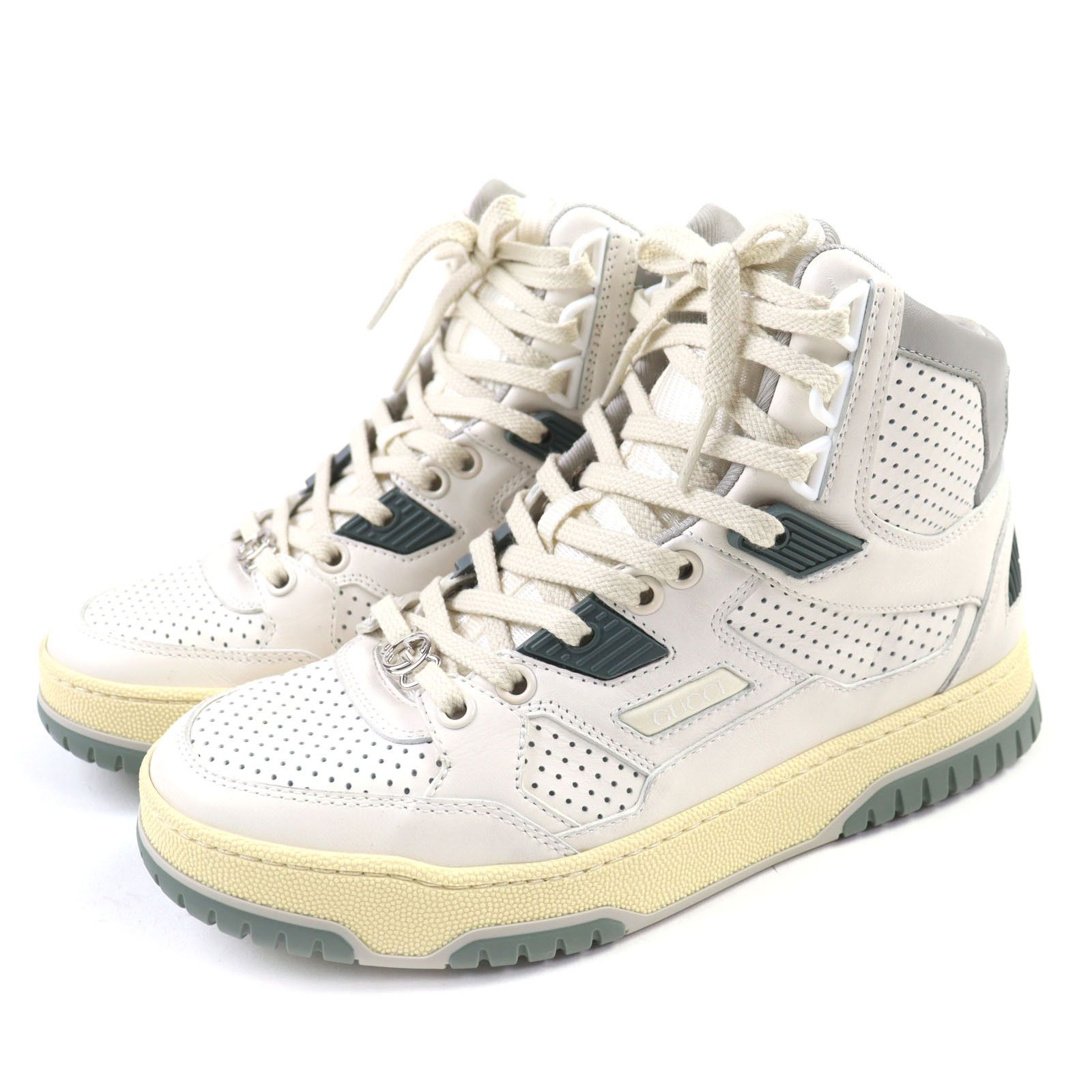 Gucci Gucci Gucci Interlocking G Leather High-top Sneakers Leather Shoes DUTY FREE for USA Size ONE SIZE - 1 Thumbnail