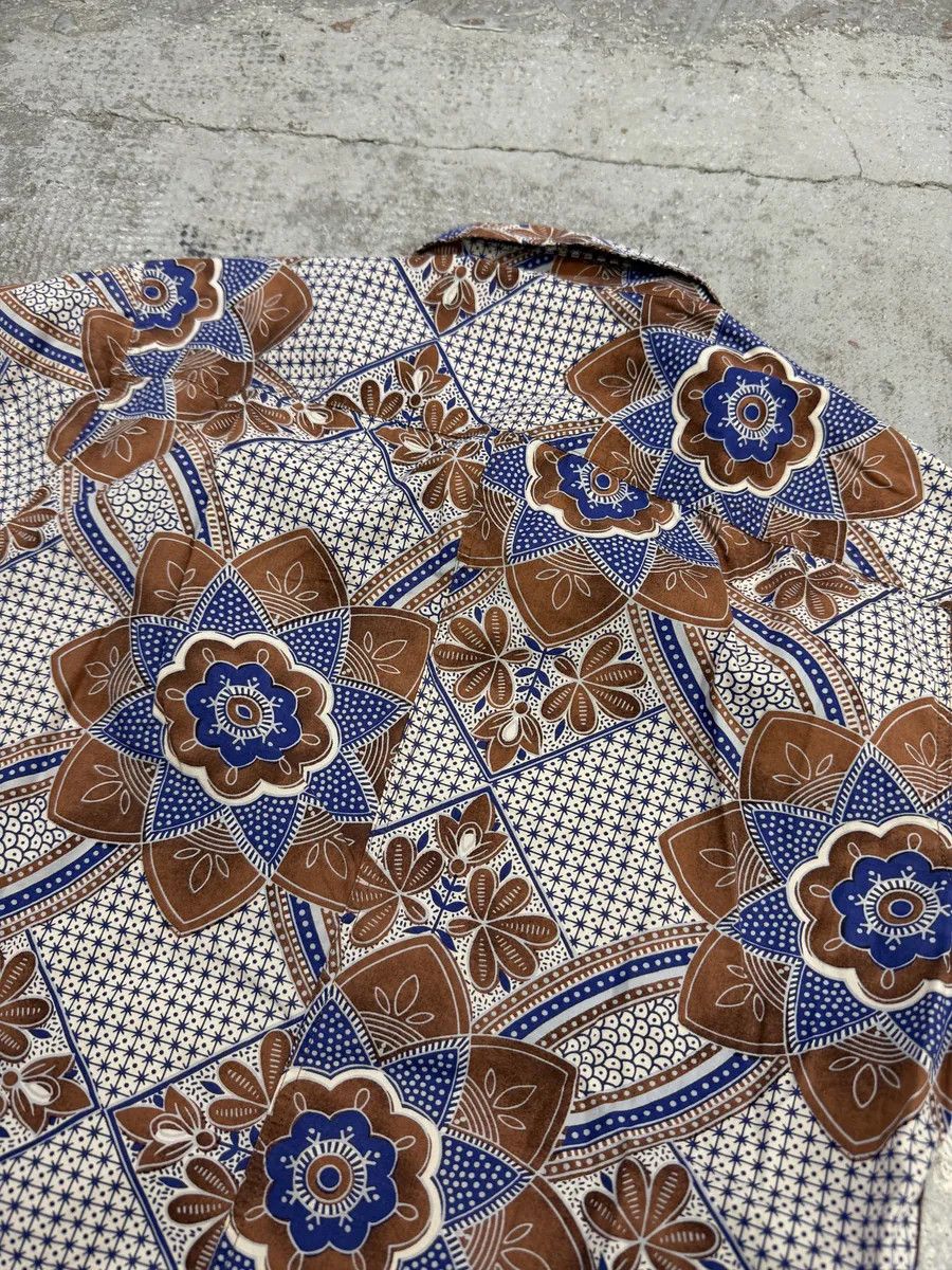 Dries Van Noten Dries Van Noten Brown & Blue Floral Short Sleeves Shirt Size US S / EU 44-46 / 1 - 9 Thumbnail