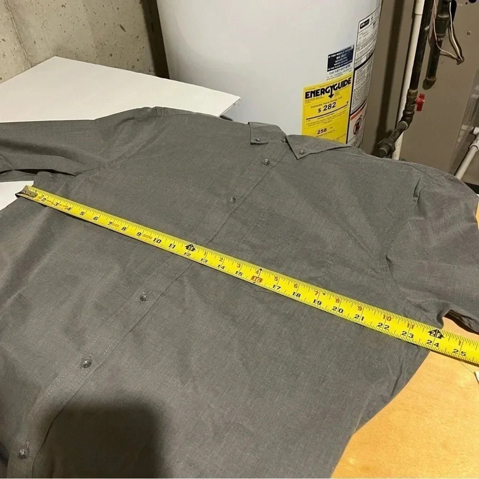 Old Navy Old Navy NWT Signature Shirt XL Grey Long Sleeve Slim Fit Size US XL / EU 56 / 4 - 7 Thumbnail