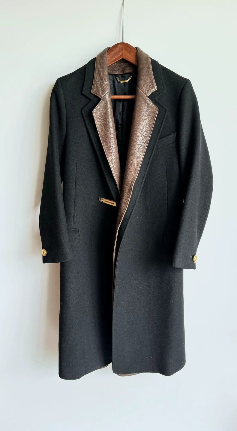 Versace Versace Double leather woolen coat coat Size M / US 6-8 / IT 42-44 - 1 Thumbnail