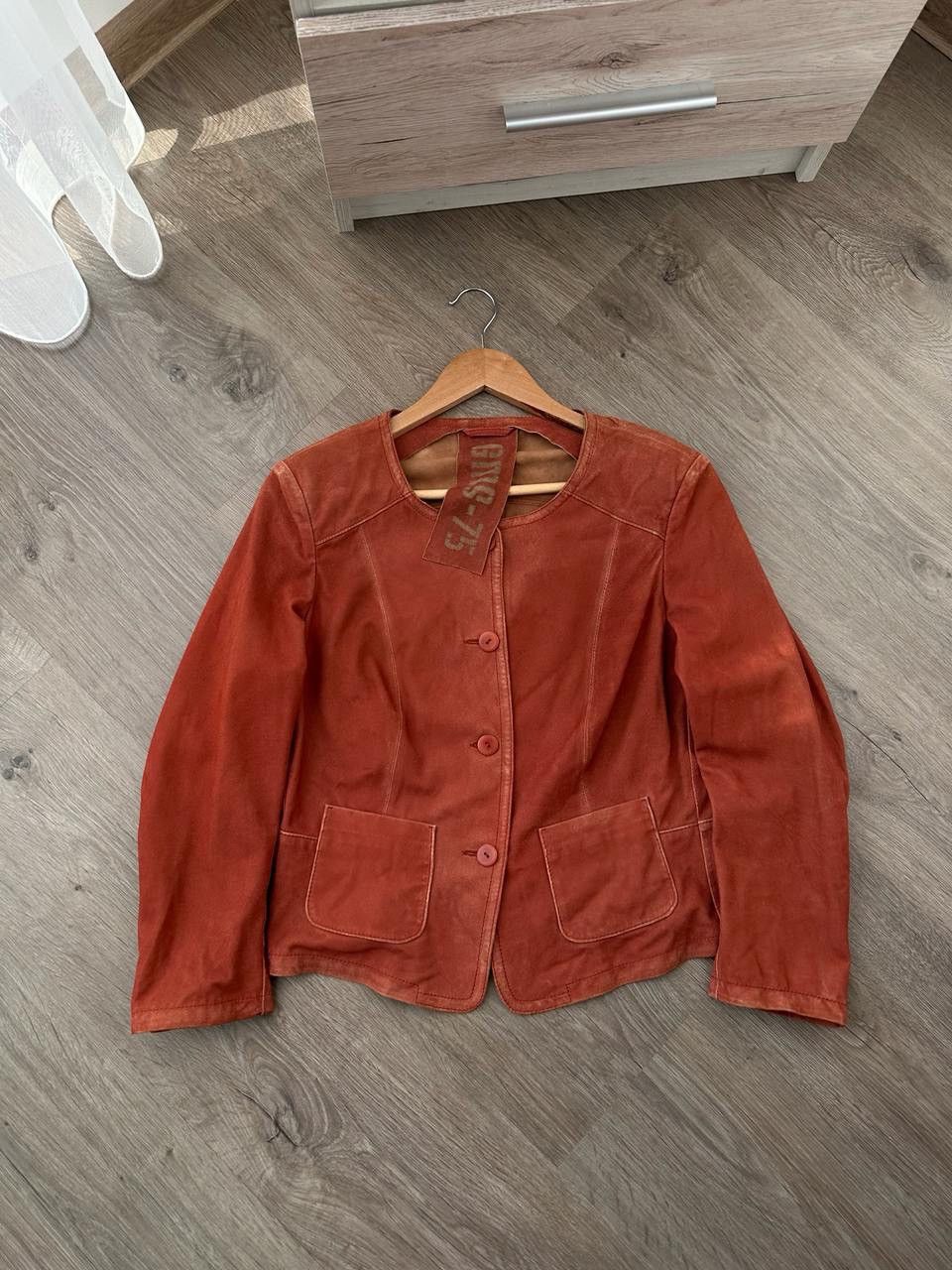Japanese Brand × Vintage Vintage GMS-75 Red Leather W's Jacket Size S / US 4 / IT 40 - 3 Thumbnail
