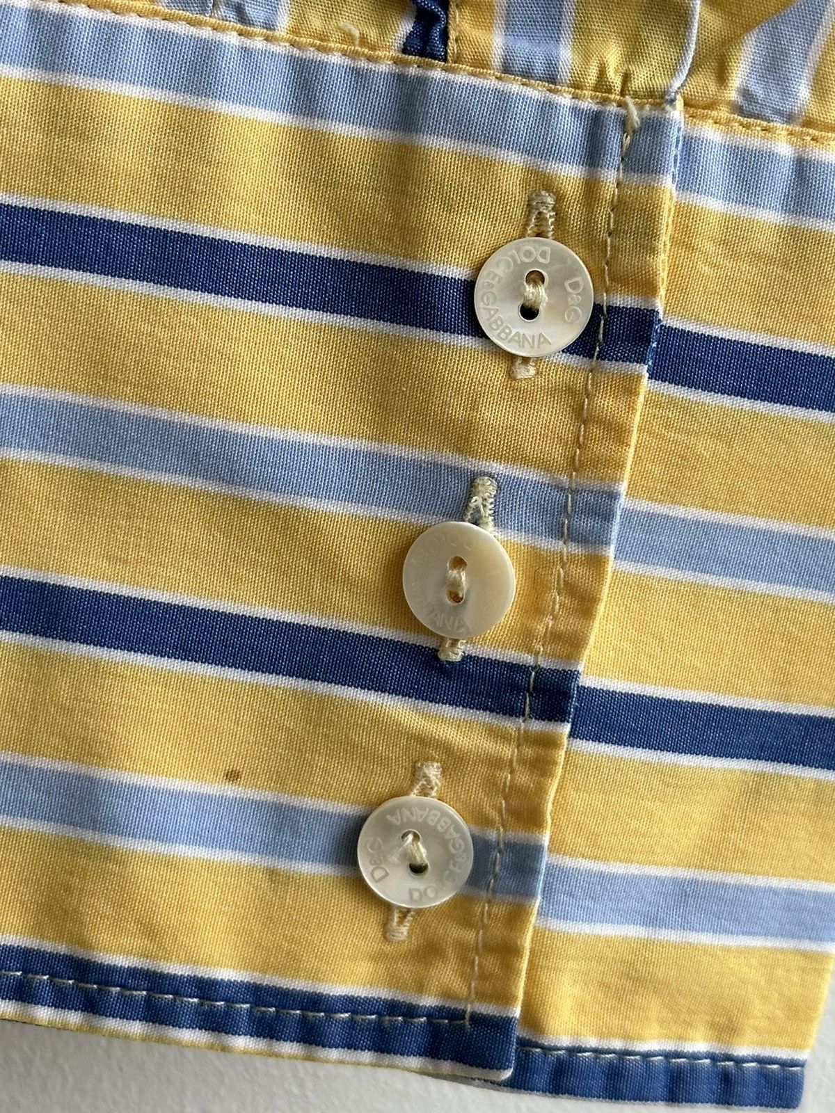 Dolce & Gabbana Dolce & Gabbana Striped Yellow Long Sleeve Shirt Button Up S Size US S / EU 44-46 / 1 - 6 Thumbnail