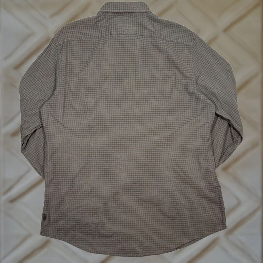 John Varvatos John Varvatos Plaid Button Up Shirt Long Sleeve Mens L Checkered Gray Size 42R - 1 Thumbnail