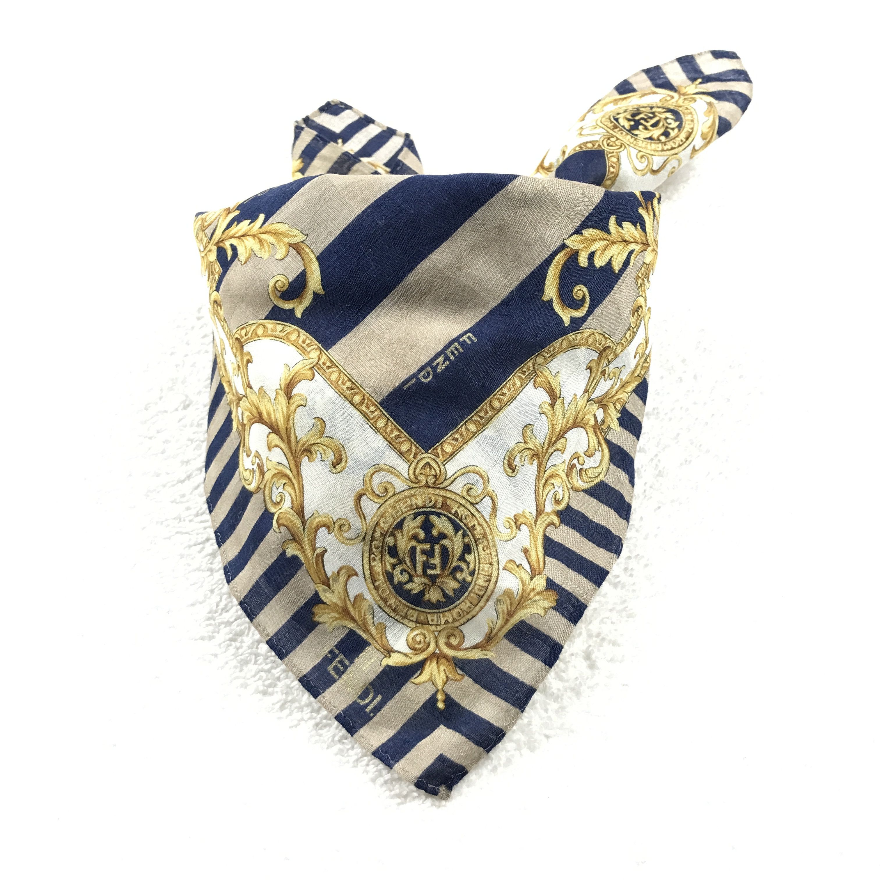 Designer × Vintage Vintage Fendi Bandana Neckerchief Handkerchief Size ONE SIZE - 4 Thumbnail