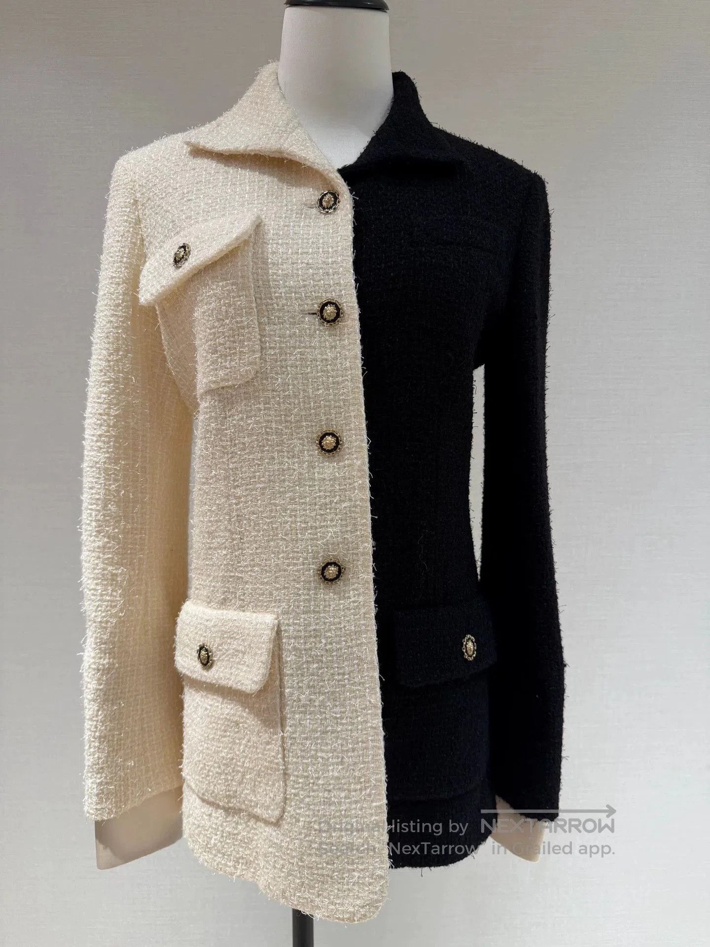 Chanel Chanel Black White Tweed Jacket 34. Size US XS / EU 42 / 0 - 1 Thumbnail