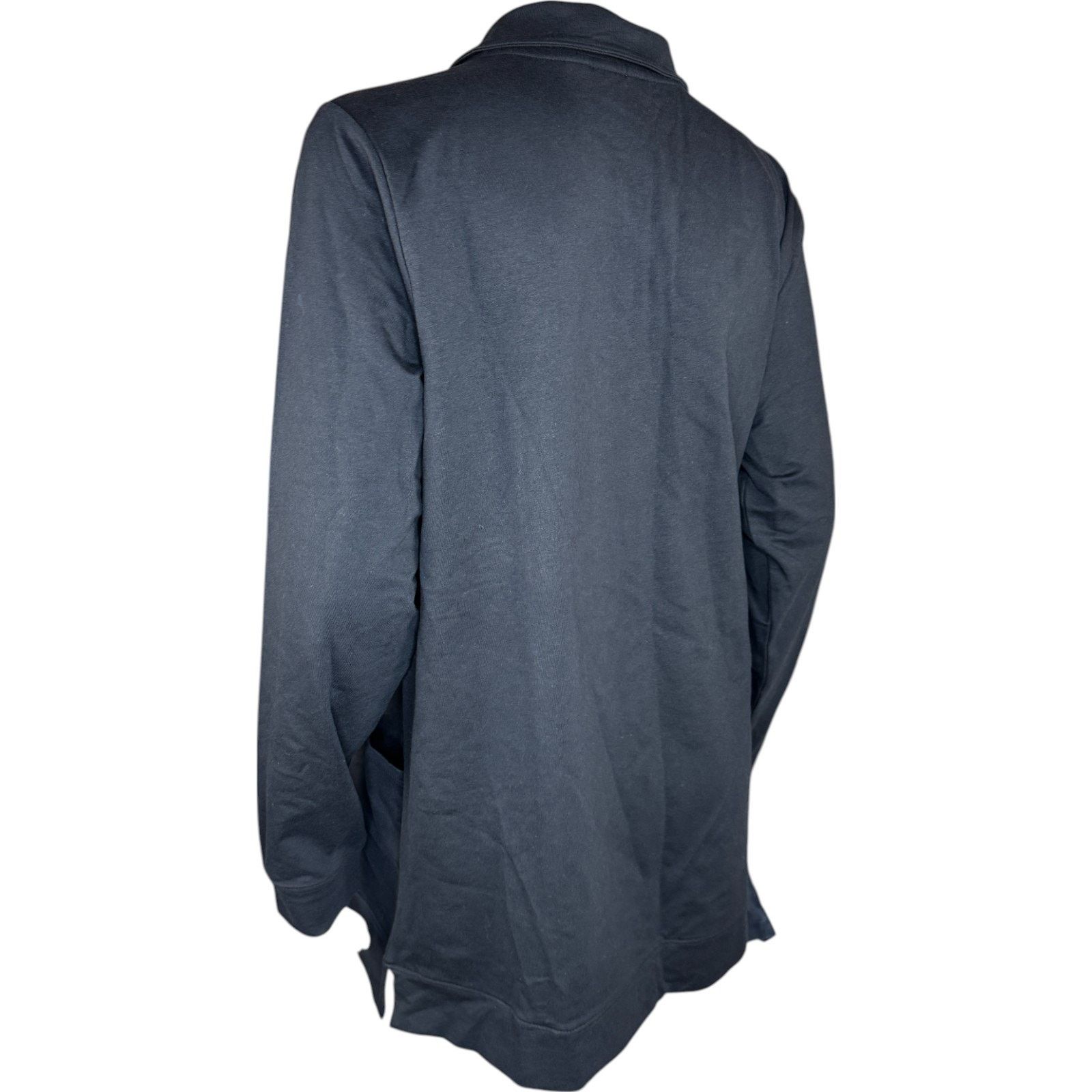 Denim & Co. Denim & Co. EasyWear French Terry Tunic Jacket Black LP Size L / US 10 / IT 46 - 11 Thumbnail