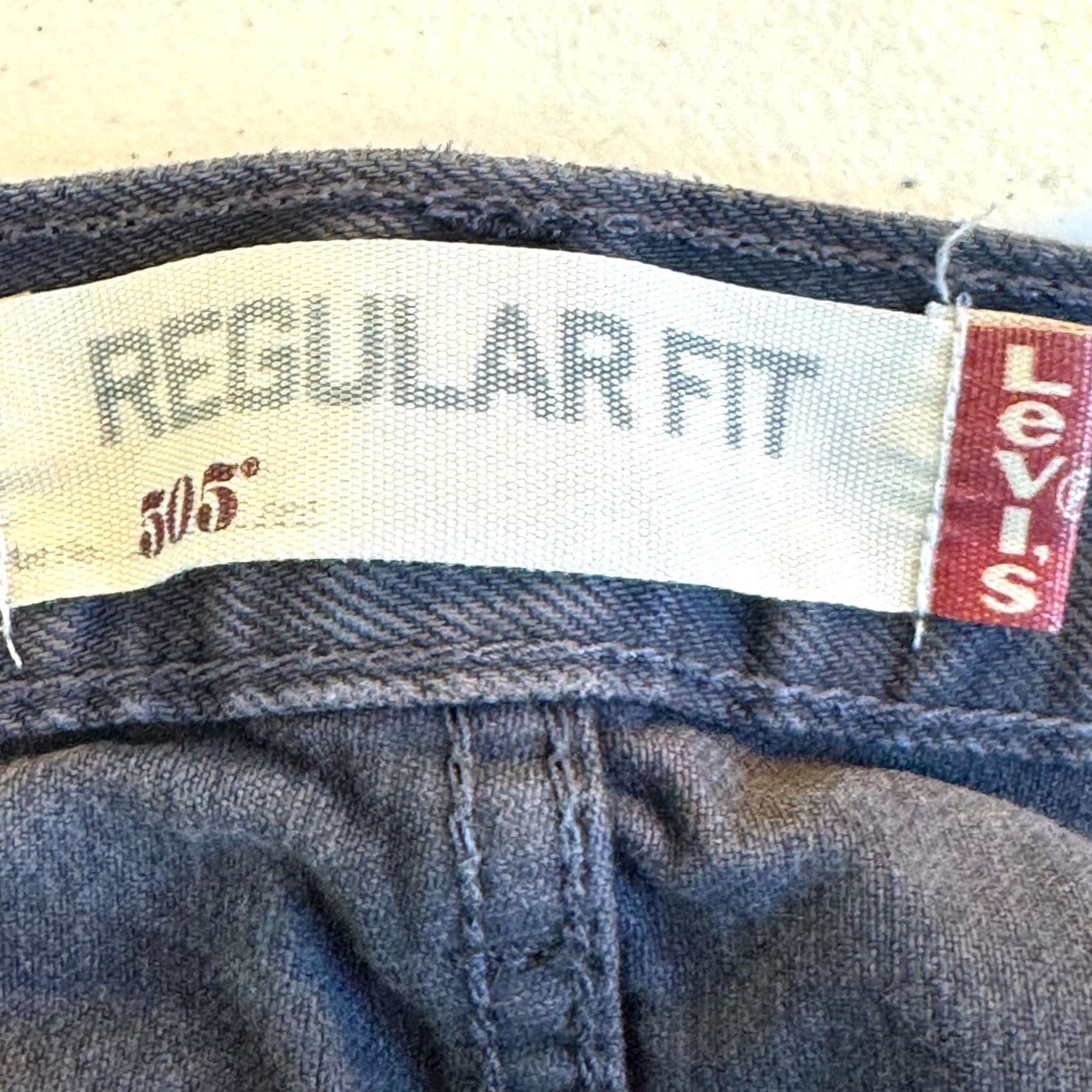Levi's VINTAGE Levi's 505 Regular Gray Jeans Mens 36x30 Straight Denim 5-Pocket Classic 90s Style Size US 36 / EU 52 - 7 Thumbnail