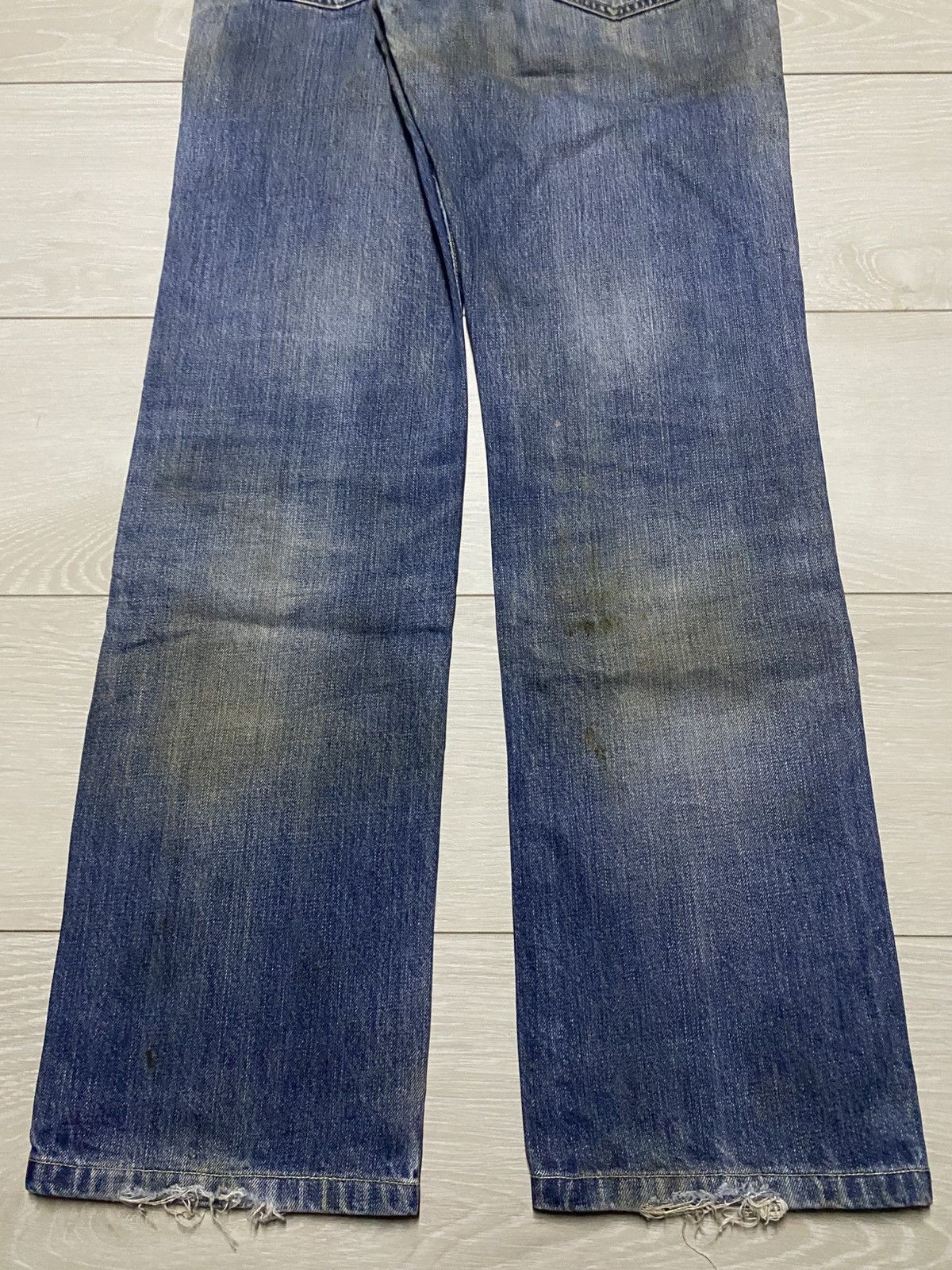 Uniqlo Vintage Japanese Brand Uniqlo Grunge Distressed Loose Jeans Size US 32 / EU 48 - 6 Thumbnail