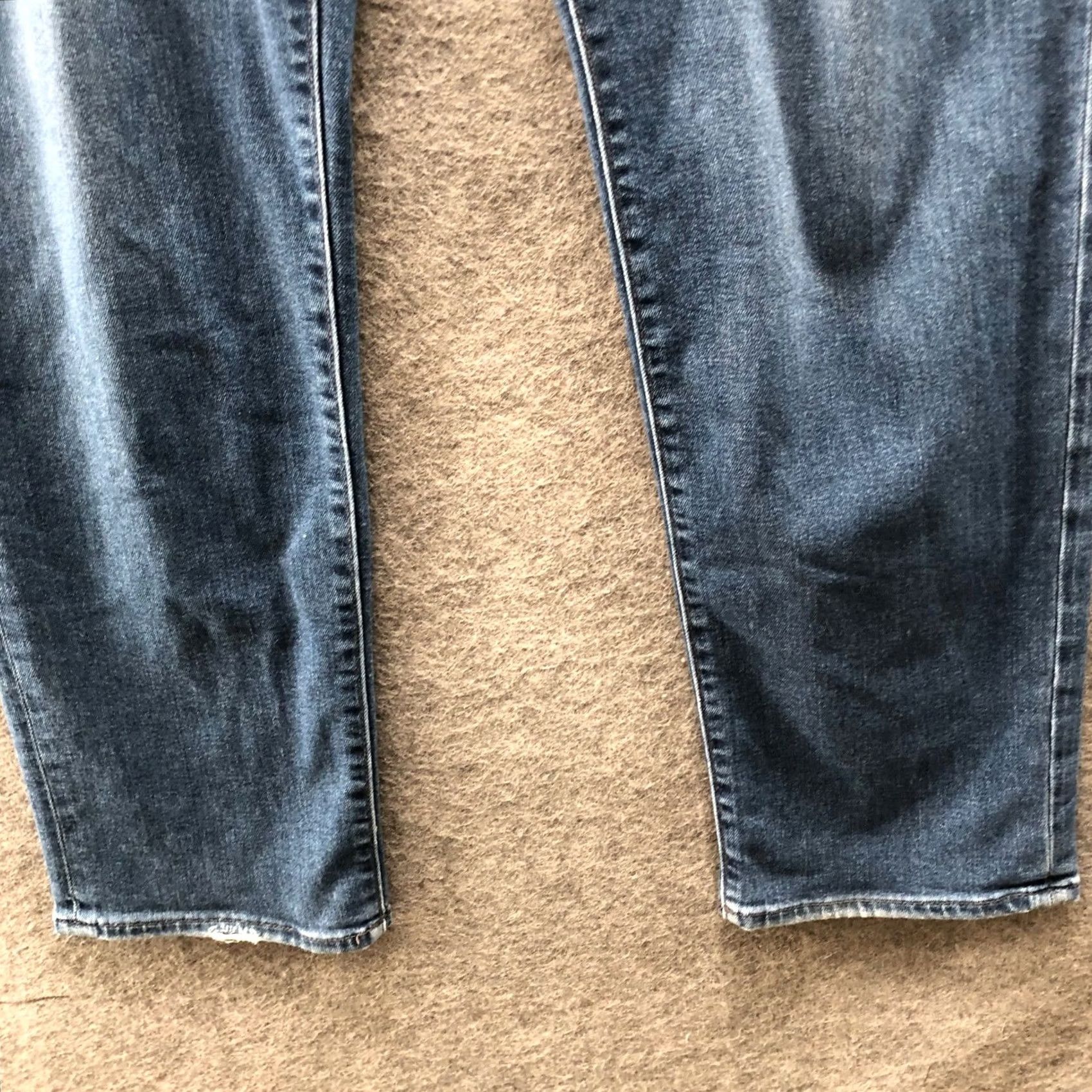 Banana Republic Banana Republic Jeans Mens 36x32 Travel Indigo Blue Washed Stretch Slim Straight 5-Pocket Denim Cotton Blend Medium Indigo Label Logo Zip Button Mens Size US 36 / EU 52 - 5 Thumbnail