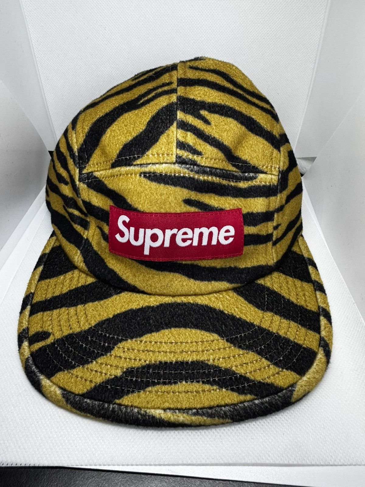 Supreme Wool Tiger Stripe Camp Cap