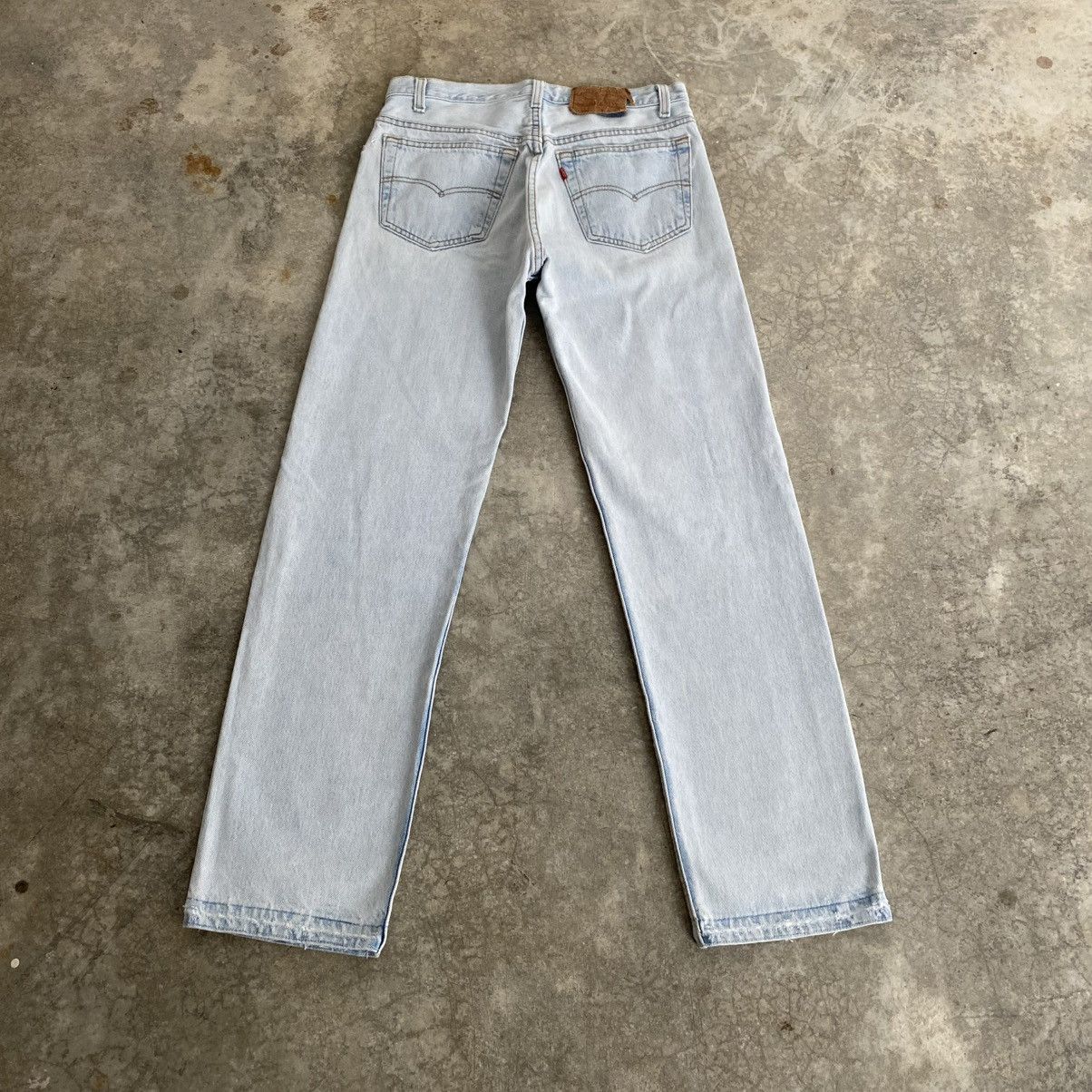 Levi's Vintage 1994 Levis 501 Released Hem Light Blue Denim Jeans Size US 30 / EU 46 - 8 Thumbnail