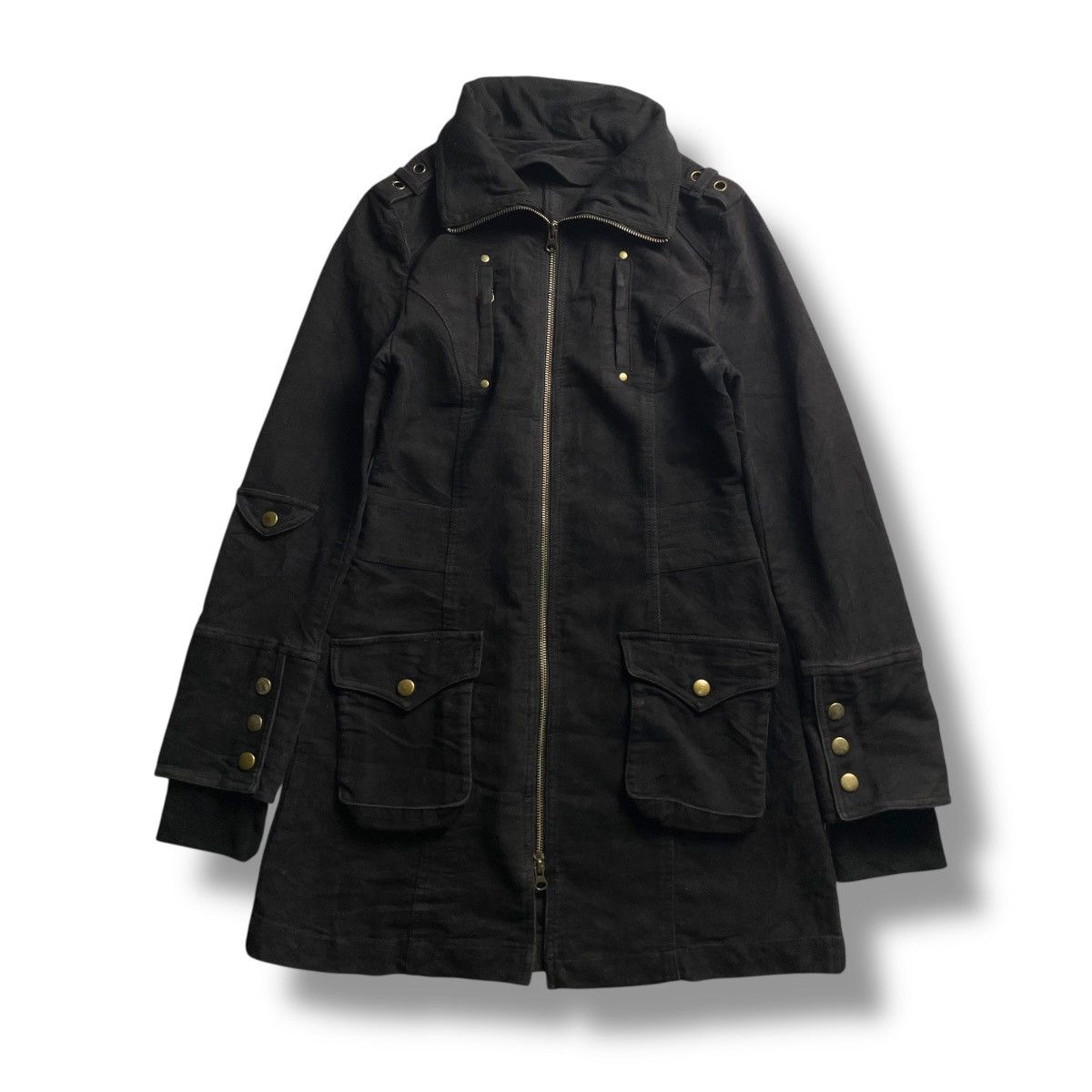 If Six Was Nine × Japanese Brand × Le Grande Bleu (L.G.B.) 🇯🇵 VINTAGE MATERIAL GIRL PUNK GOTHIC PARKA JACKET Size S / US 4 / IT 40 - 4 Thumbnail