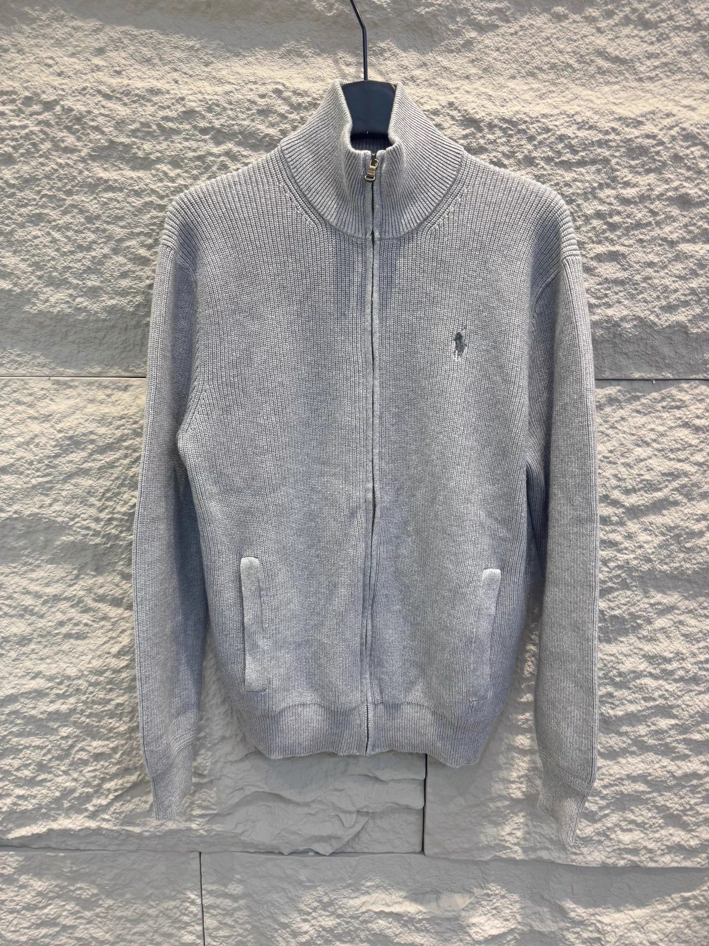 Polo Ralph Lauren Polo Ralph Lauren SS25 Solid Gray Pony Logo Knit Jacket S Size US S / EU 44-46 / 1 - 1 Thumbnail
