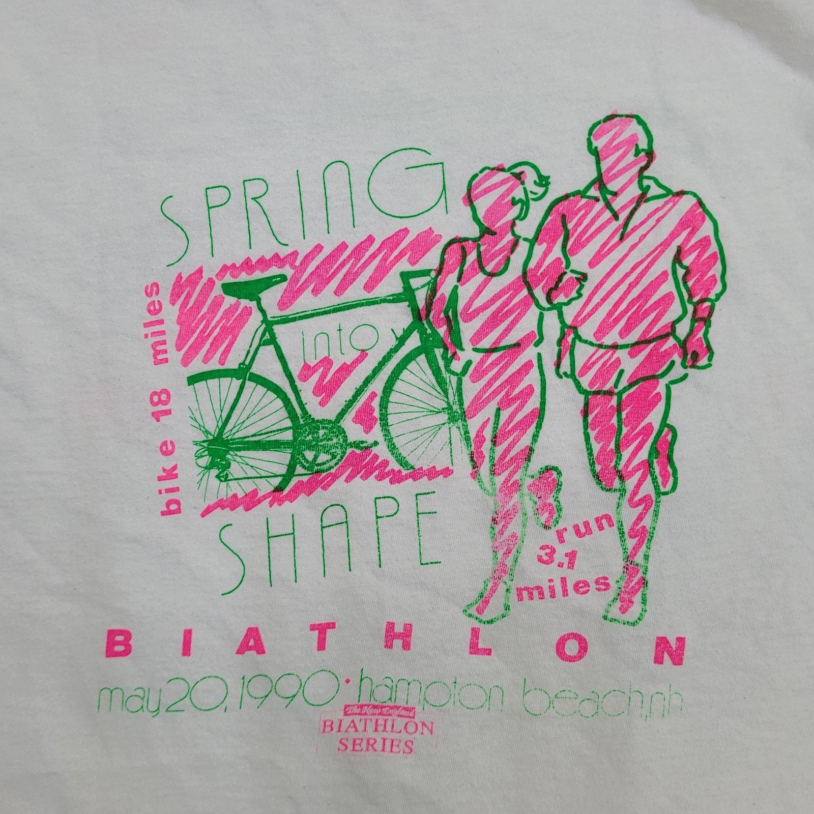 Vintage VTG 90s Hampton Beach Bike Run Marathon Shirt XS/S 18x23 Size US S / EU 44-46 / 1 - 2 Thumbnail