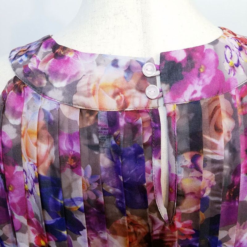 Badgley Mischka Camila pleated sheer mini dress size S multicolor Size S / US 4 / IT 40 - 3 Thumbnail