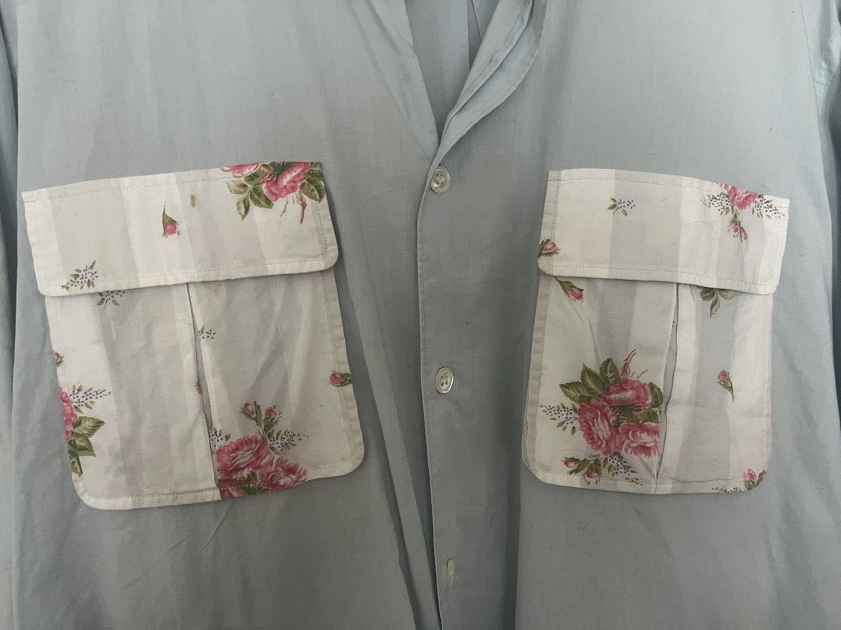 Comme des Garcons Homme Plus 1989 Floral pocket shirt Size 46L - 3 Thumbnail
