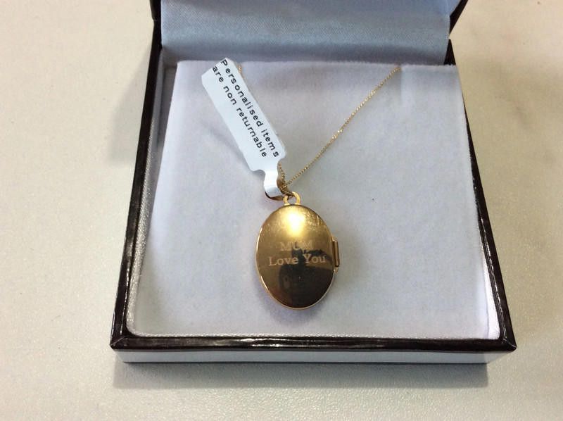 Designer 9ct gold with writing mum love you necklace Size ONE SIZE - 5 Thumbnail