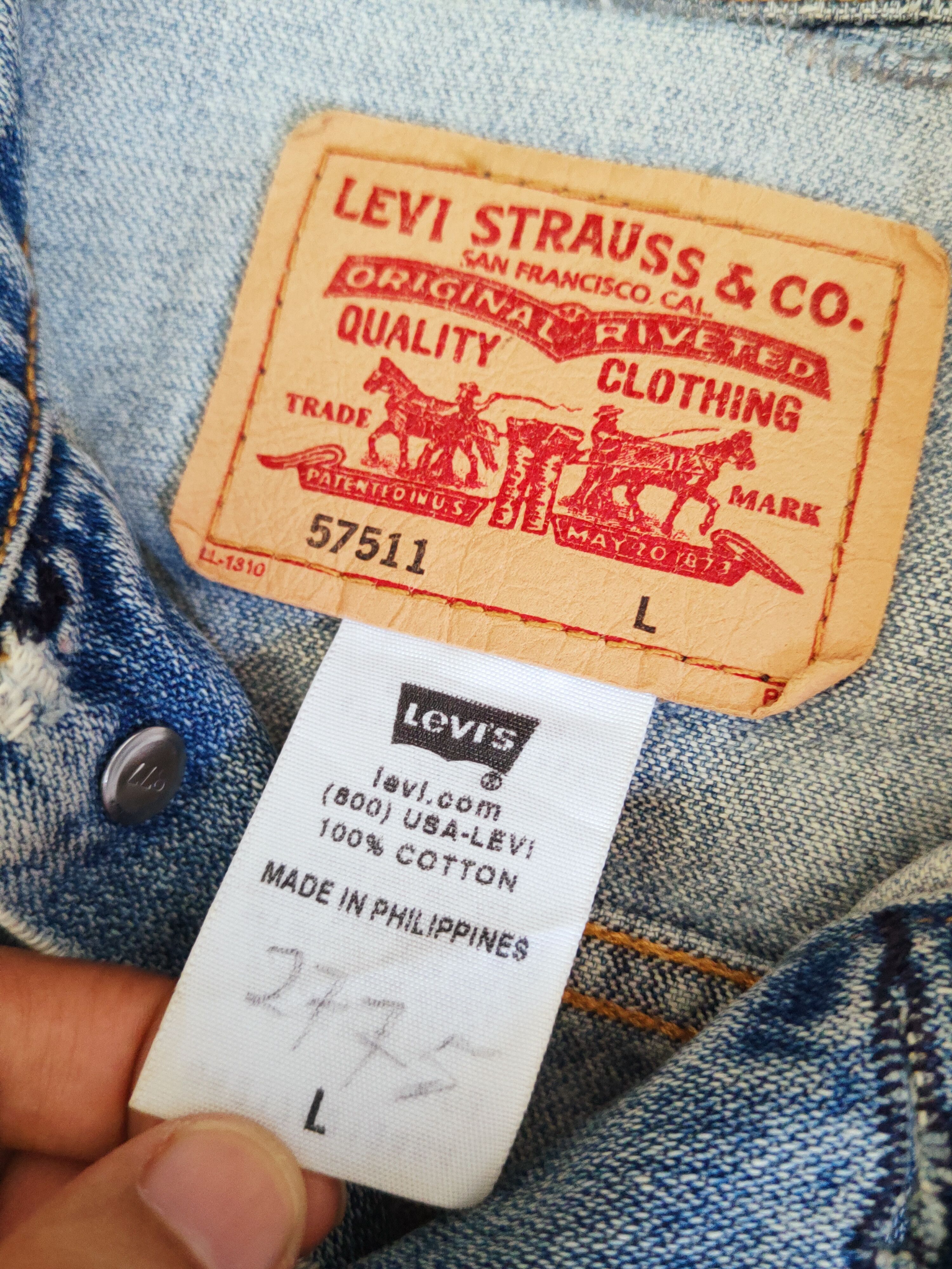 Levi's DL Levi's vintage faded Blue Denim Jackets #W572 Size L / US 10 / IT 46 - 15 Thumbnail