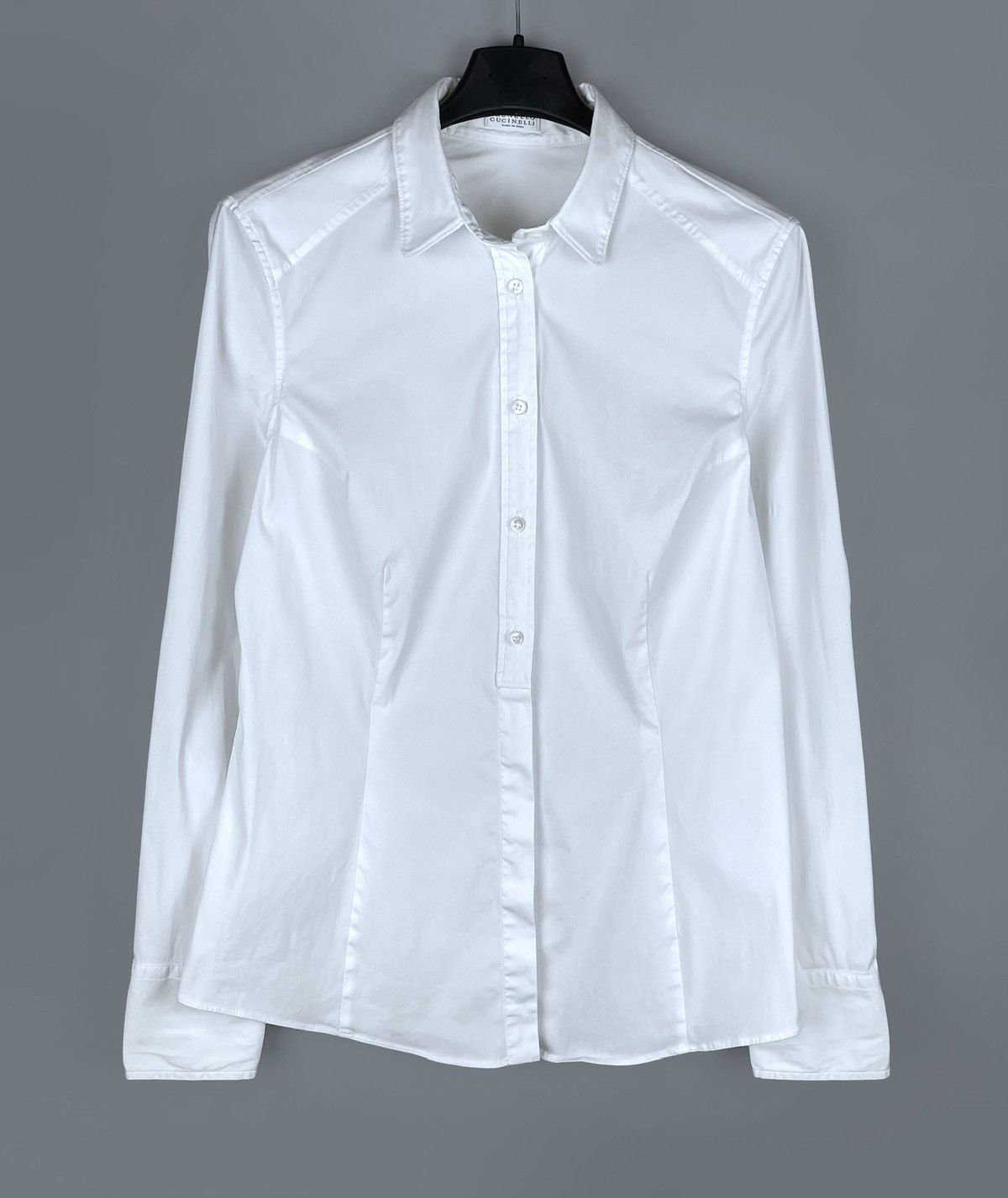 Brunello Cucinelli Brunello Cucinelli Classic Cotton Stretch LS Shirt Size L Size L / US 10 / IT 46 - 5 Thumbnail