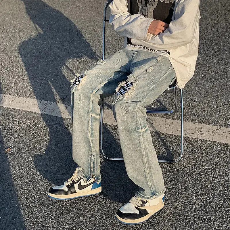 Japanese Brand Loose wide leg high street ripped jeans Size US 32 / EU 48 - 2 Thumbnail