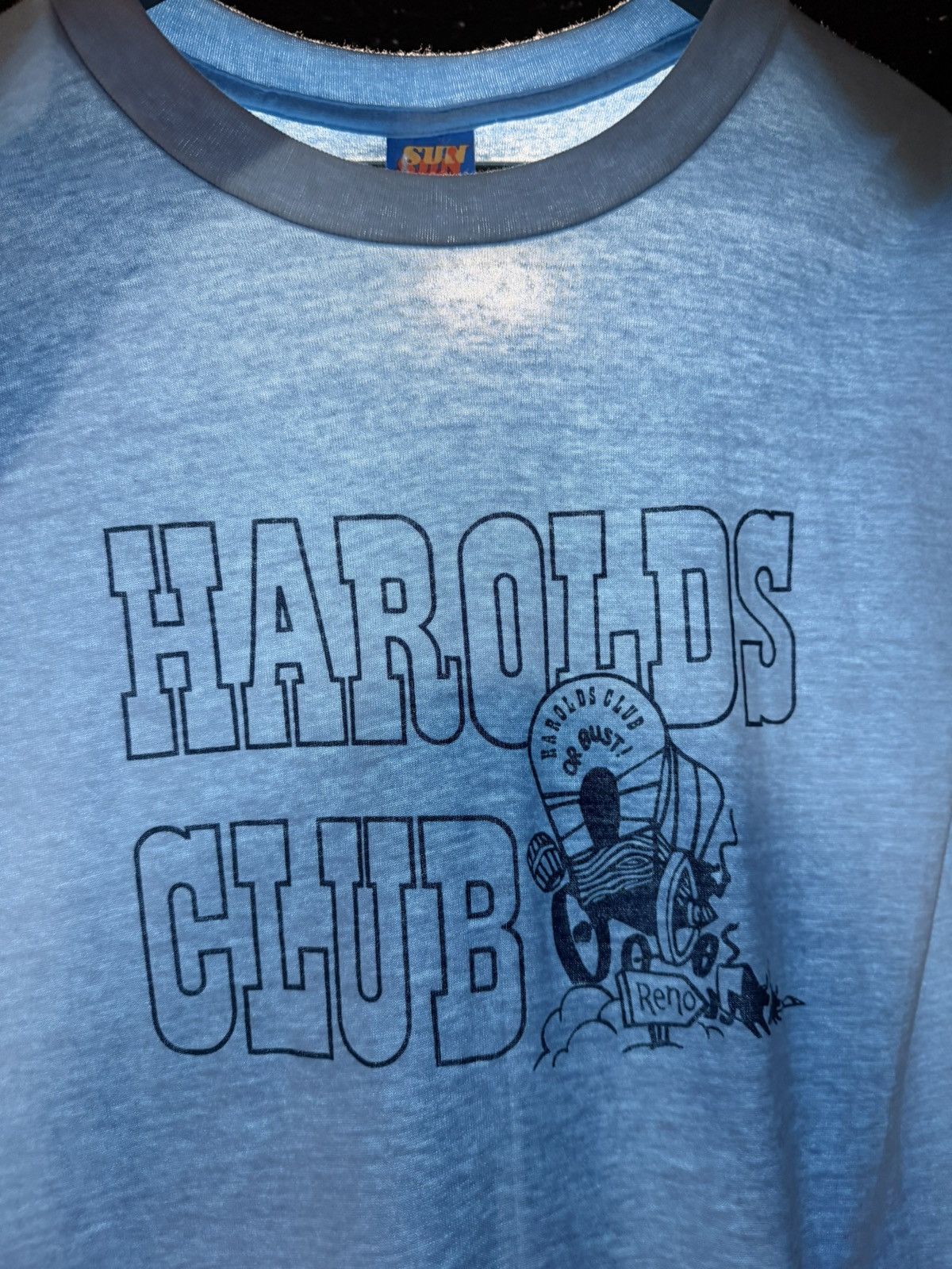 Vintage 1980s Vintage Harolds Club Casino Single Stitch Thin Tee M Size US M / EU 48-50 / 2 - 6 Thumbnail