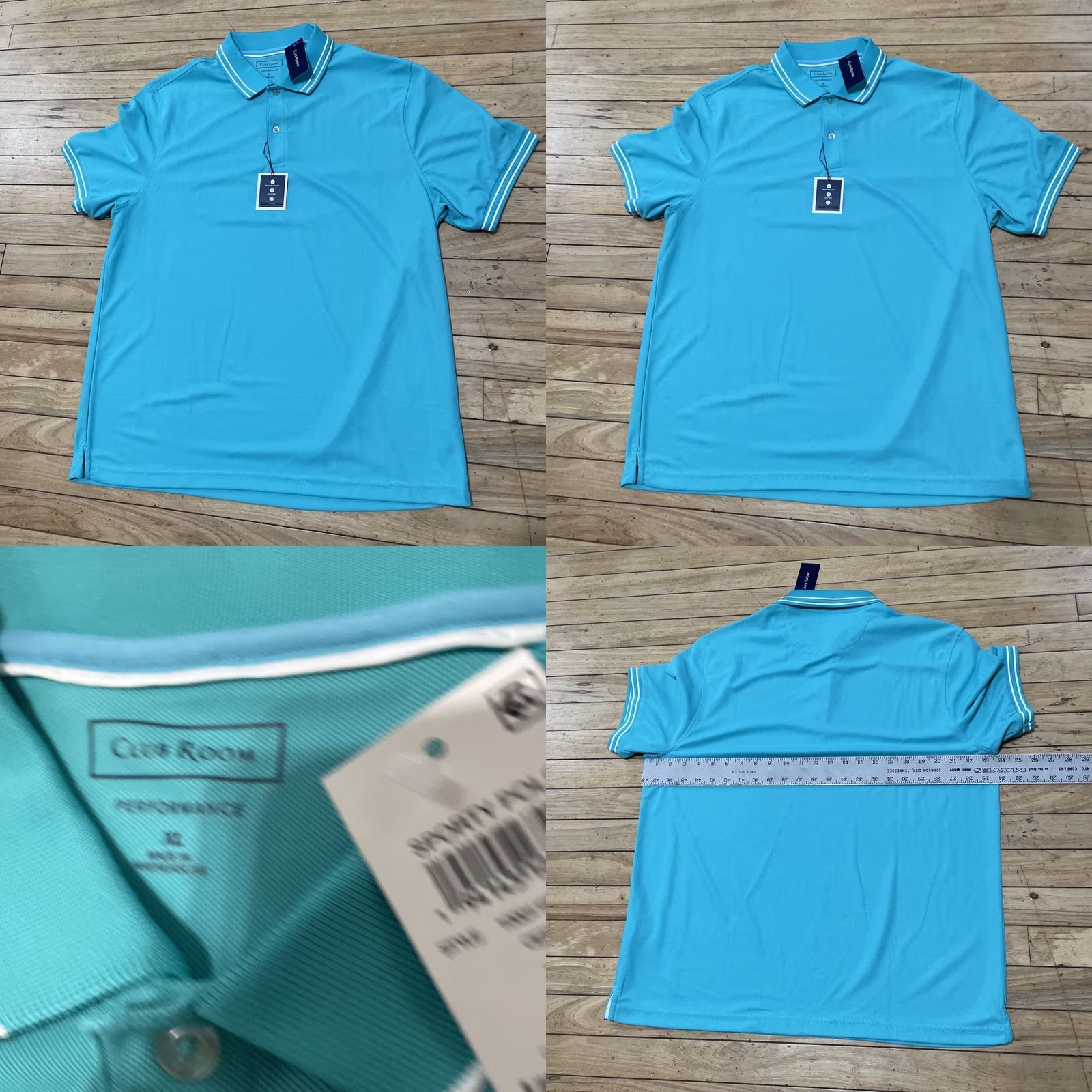 Club Room VINTAGE Club Room Polo Shirt Men XL Teal Green Preppy UPF50 Sun Protection New 0 46 Size US XL / EU 56 / 4 - 10 Thumbnail