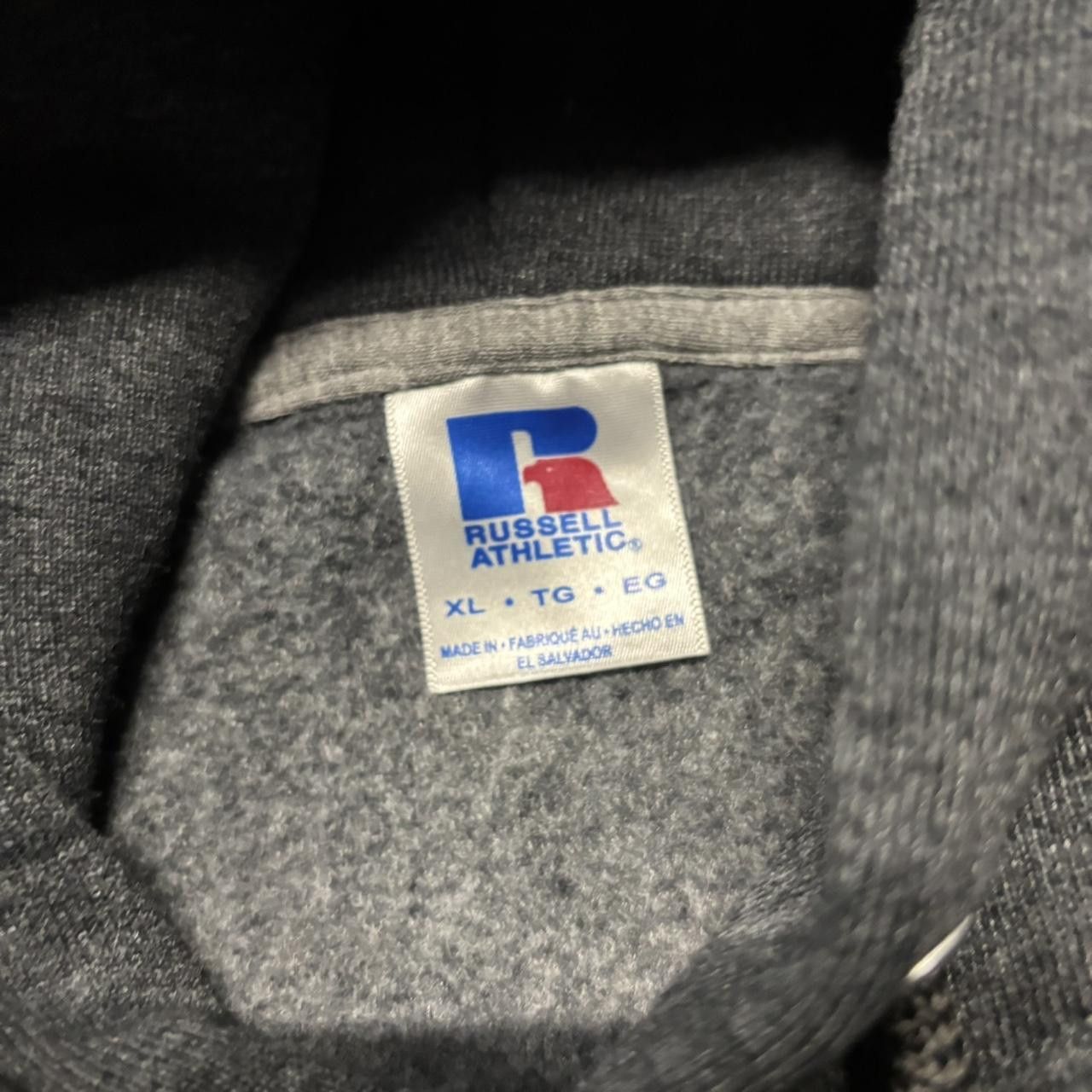 Russell Athletic × Vintage Crazy Vintage Y2K/2000s Grey Blank Russell Streetwear Essential Hoodie! Size US XL / EU 56 / 4 - 5 Thumbnail