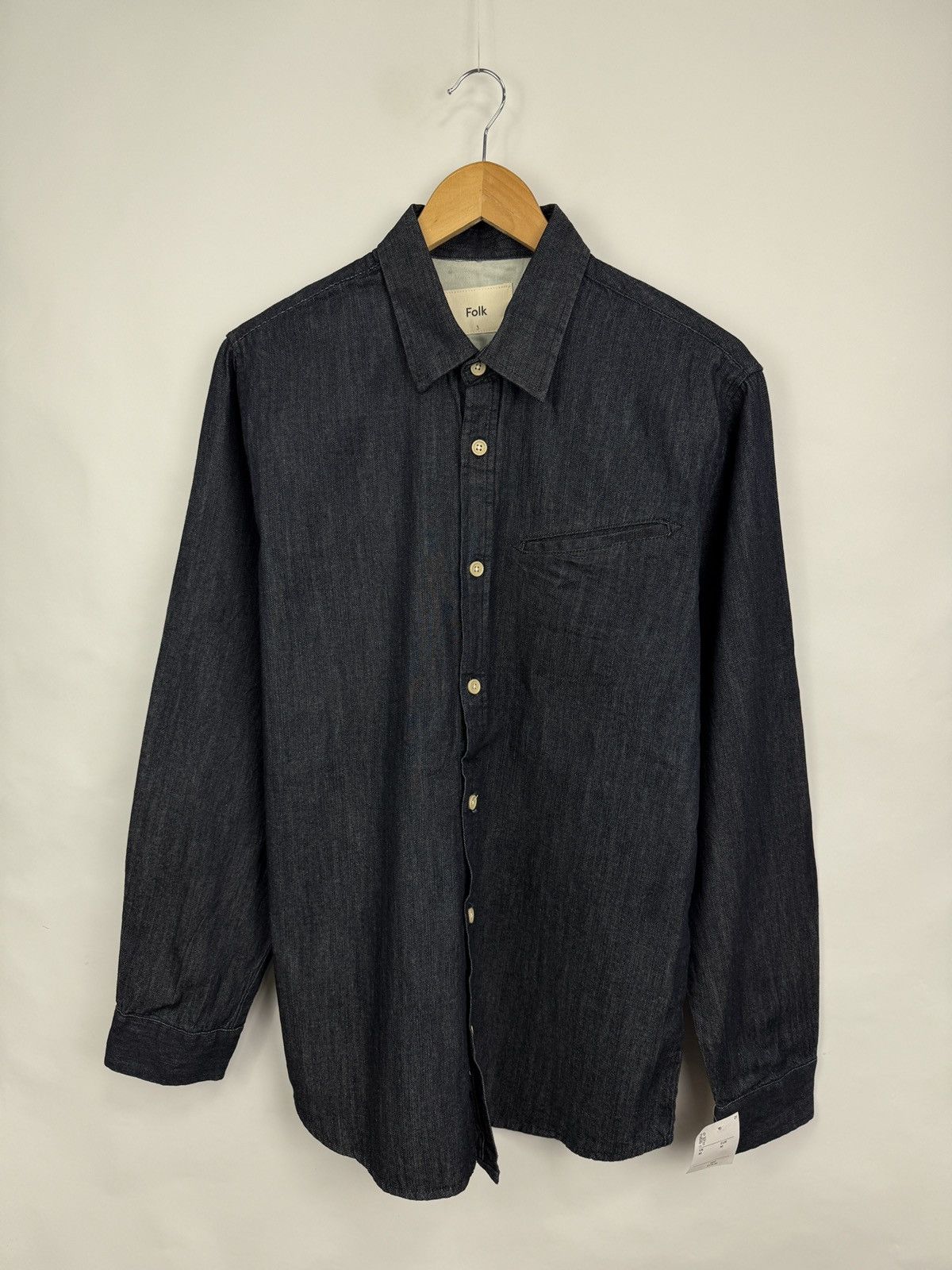 Folk 🇬🇧 Folk Denim Shirts Button Up Jeans Casual Style Rare Retro Size US M / EU 48-50 / 2 - 2 Thumbnail