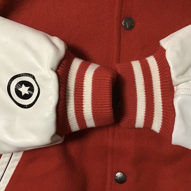 Bape BAPE Leather Sleeve Shark Hoodie Varsity Jacket APE NIGO Size US M / EU 48-50 / 2 - 7 Thumbnail
