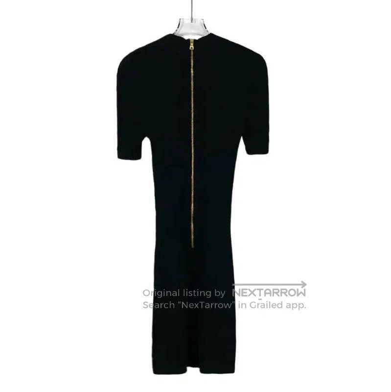 Balmain Balmain Women's Short Sleeve Black Dress . Size XXS / US 00 / IT 34 - 2 Thumbnail