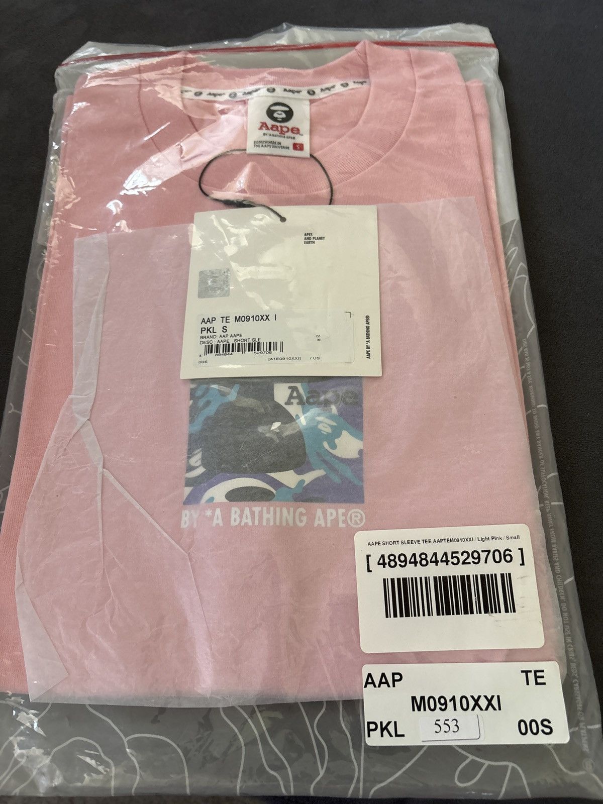 Aape × Bape Aape t-shirt pink purple and blue ape face Size US S / EU 44-46 / 1 - 10 Thumbnail
