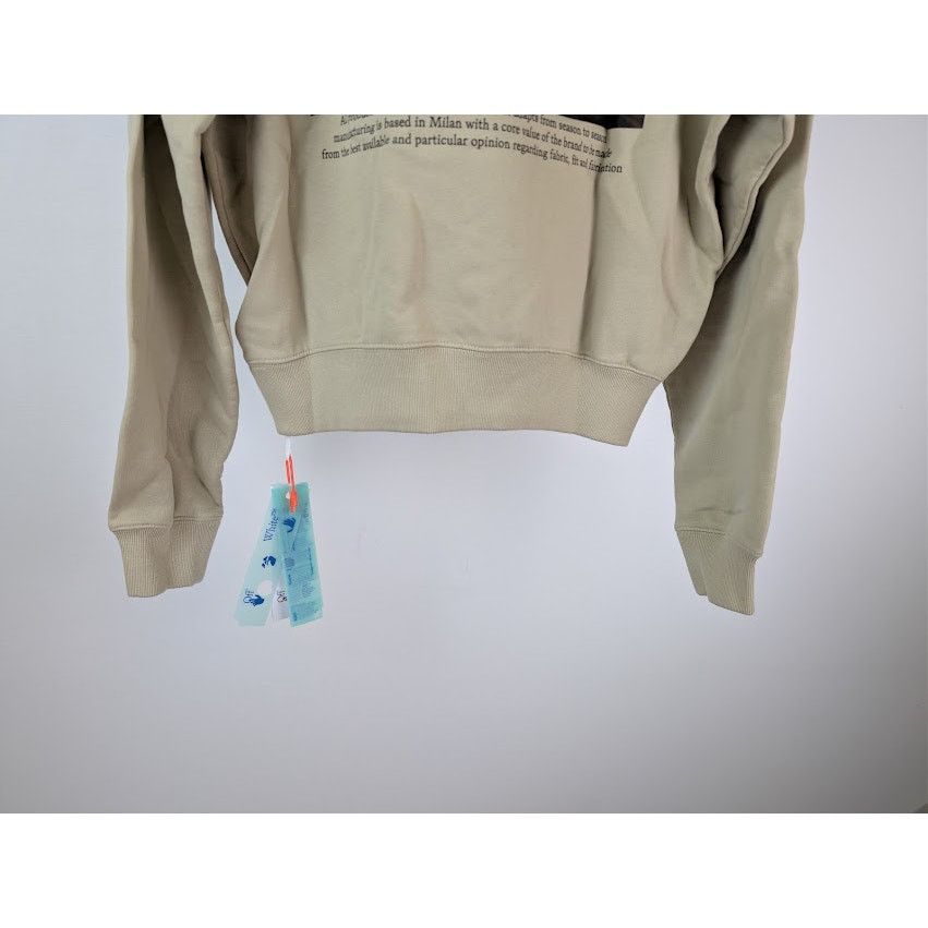 Off-White o1rshd1 Caravagg Crowning Over Hoodie in Dark Sand / Black Size US M / EU 48-50 / 2 - 13 Thumbnail