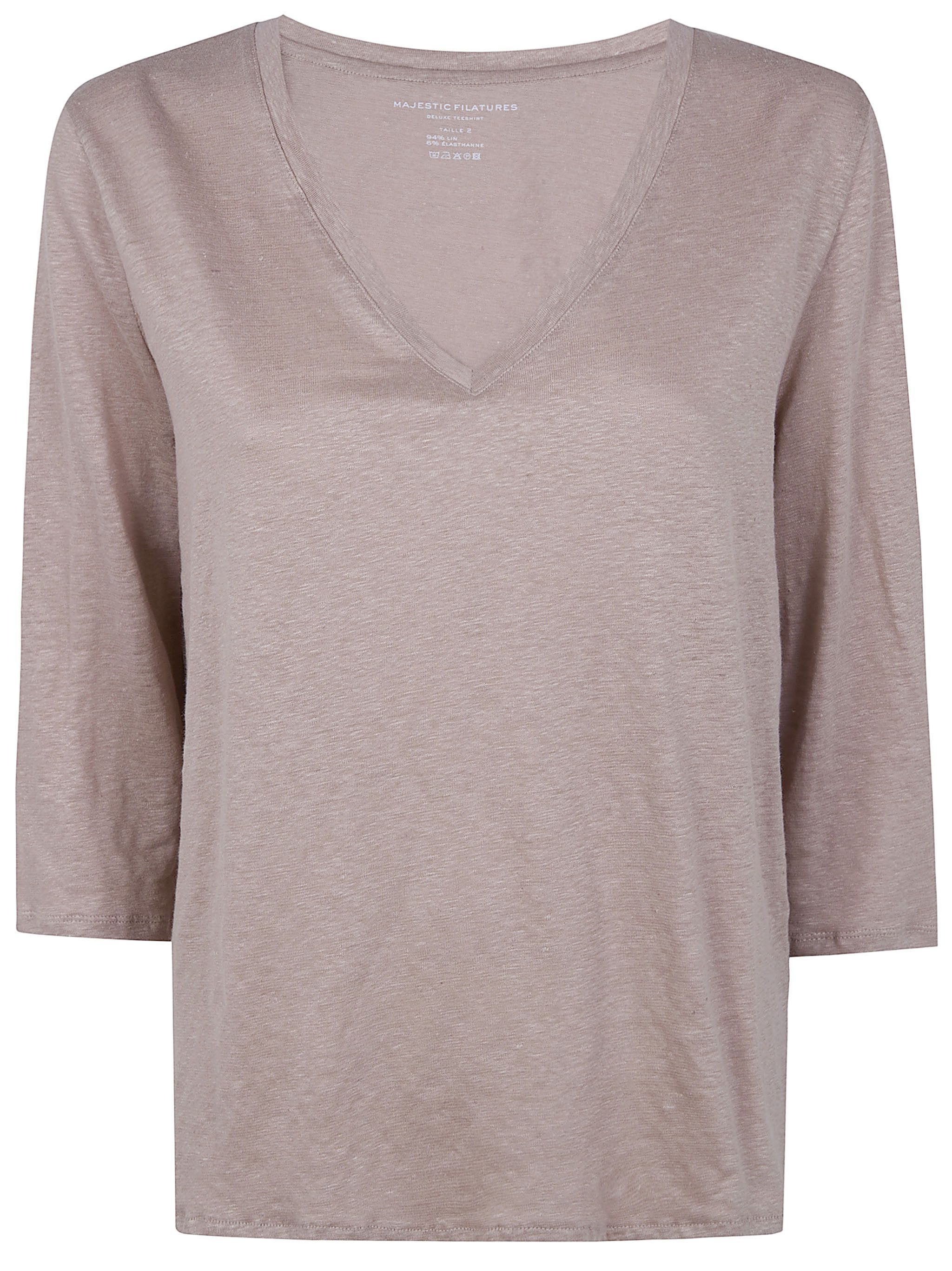 Majestic THREE QUARTER SLEEVE SHIRT Size L / US 10 / IT 46 - 1 Thumbnail