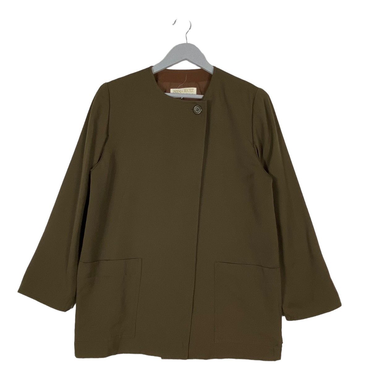 image of Designer Luxury Nina Ricci Button Coat Womenwear in Green, Women's (Size Medium)