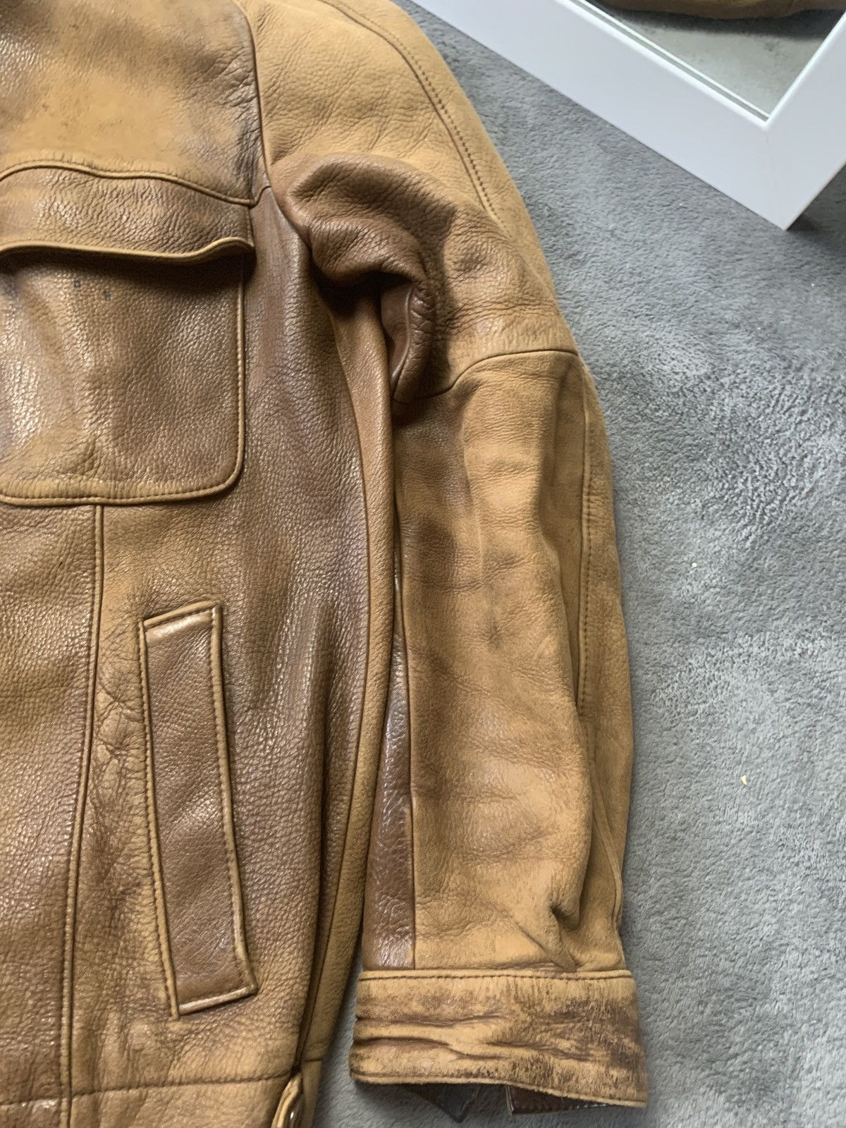Genuine Leather × Vintage Vintage Brown Long Leather Coat Hirschleder VON TedColohn Size US M / EU 48-50 / 2 - 4 Thumbnail