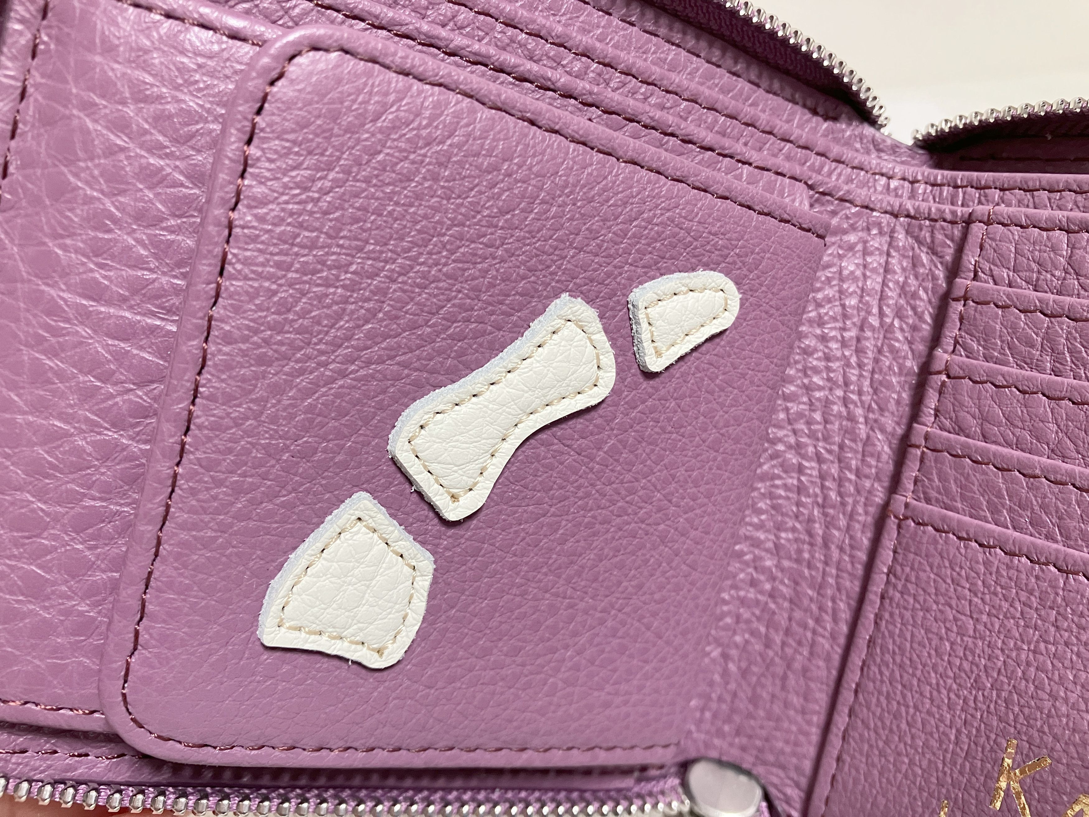 Kapital Kapital THUMBS UP BONE HAND ZIP leather wallet new purple Size ONE SIZE - 5 Thumbnail